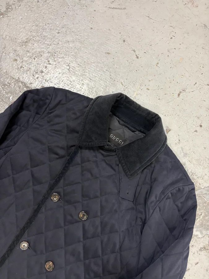Gucci 2000s Gucci Navy Asymmetrical Quilted Officer Jacket Size US S / EU 44-46 / 1 - 4 Thumbnail