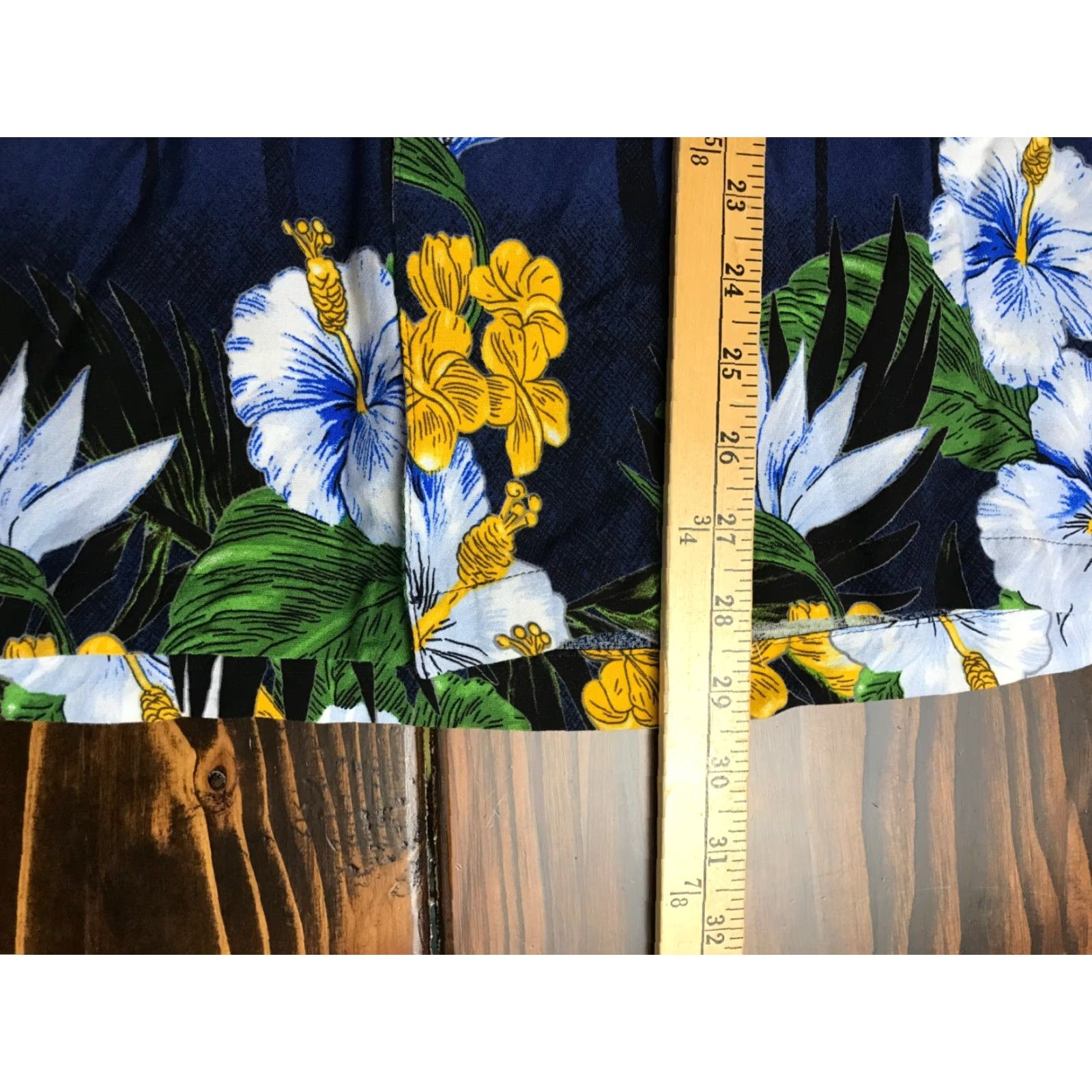 George George Shirt Men's Large Navy Blue Floral Button Up Hawaiian Top Size US L / EU 52-54 / 3 - 4 Thumbnail