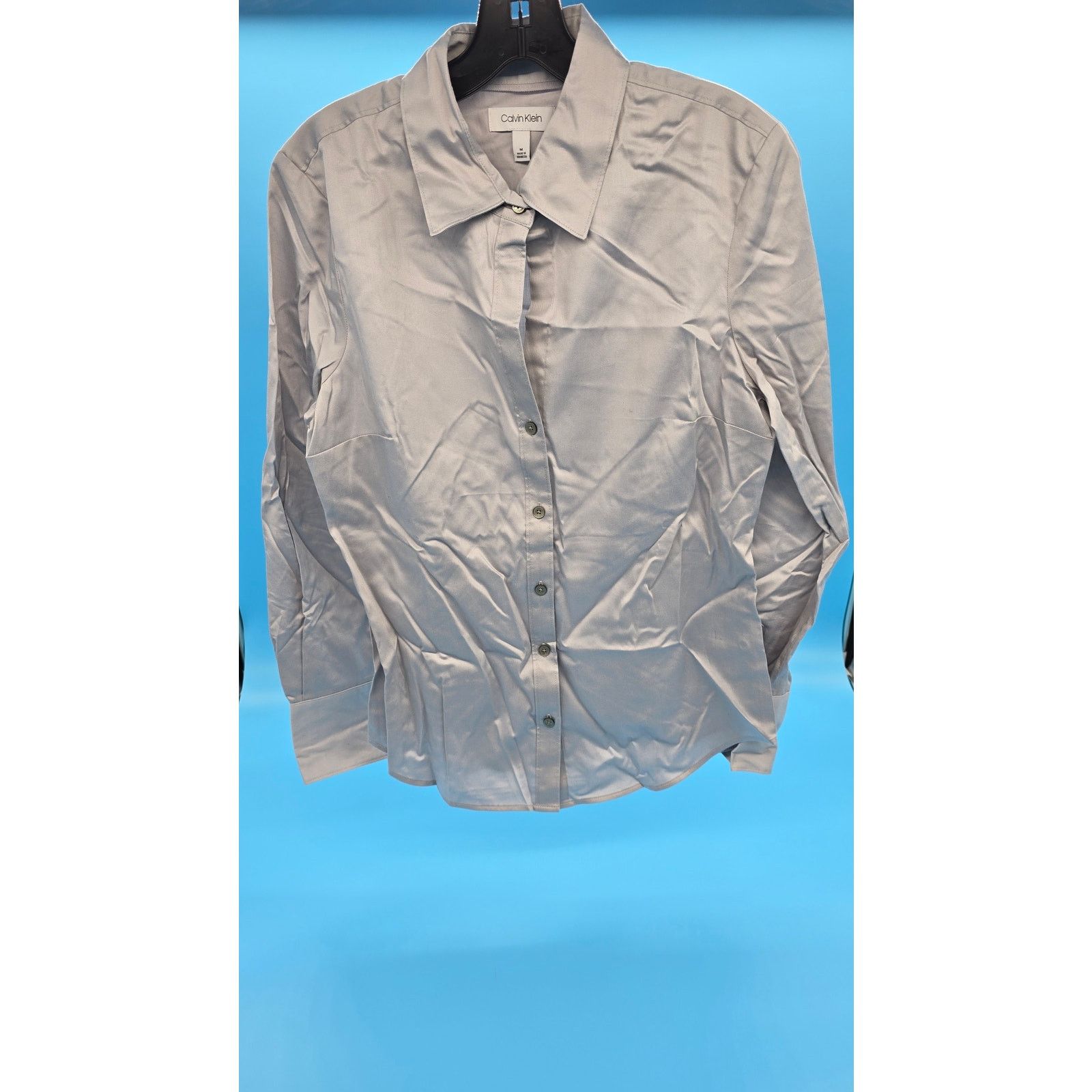 Calvin Klein Women's Calvin Klein grey dress shirt - size M Size M / US 6-8 / IT 42-44 - 1 Thumbnail