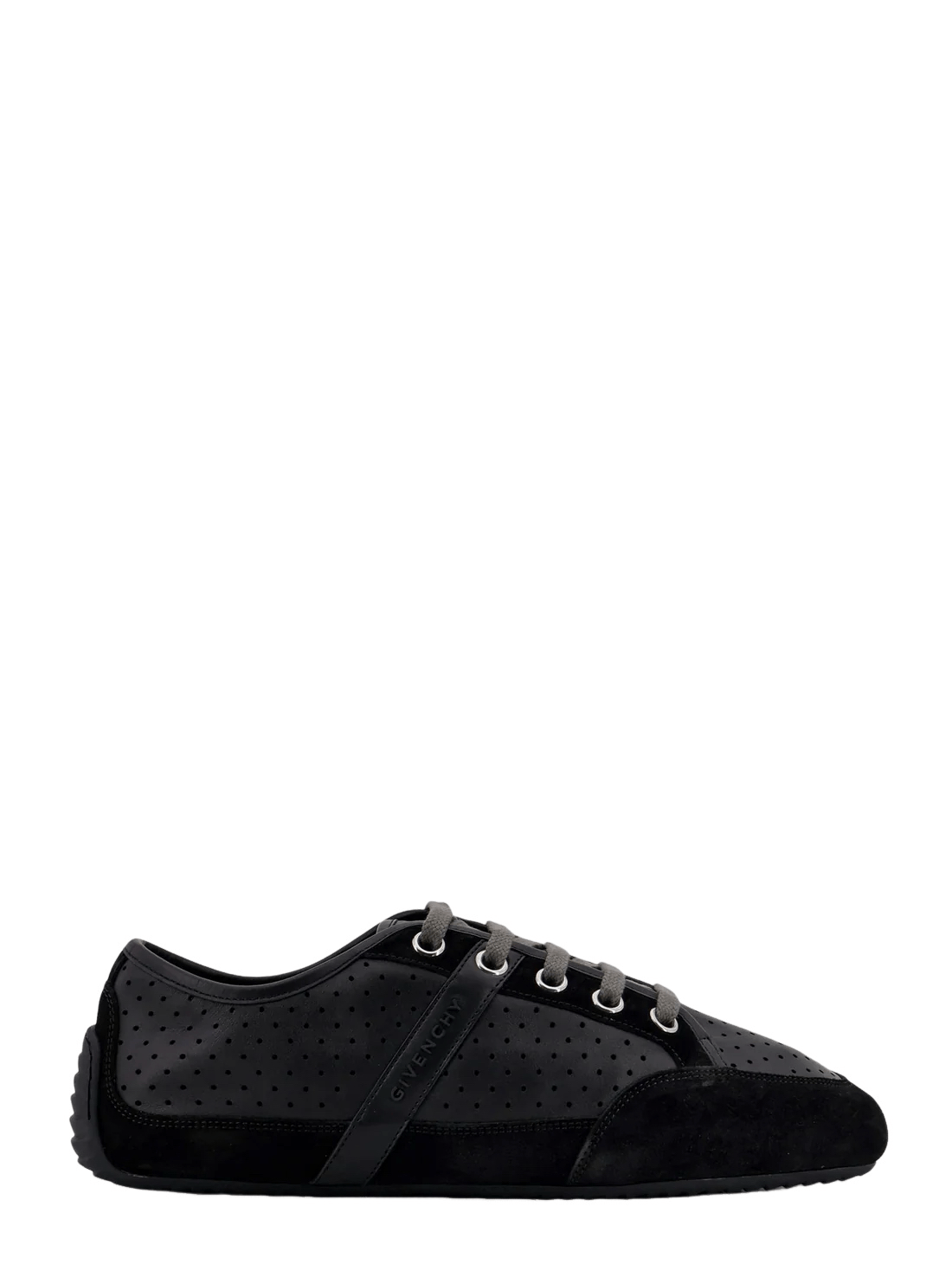 Givenchy GIVENCHY Slim Black Leather/Suede Sneakers New Size US 12 / EU 45 - 1 Thumbnail