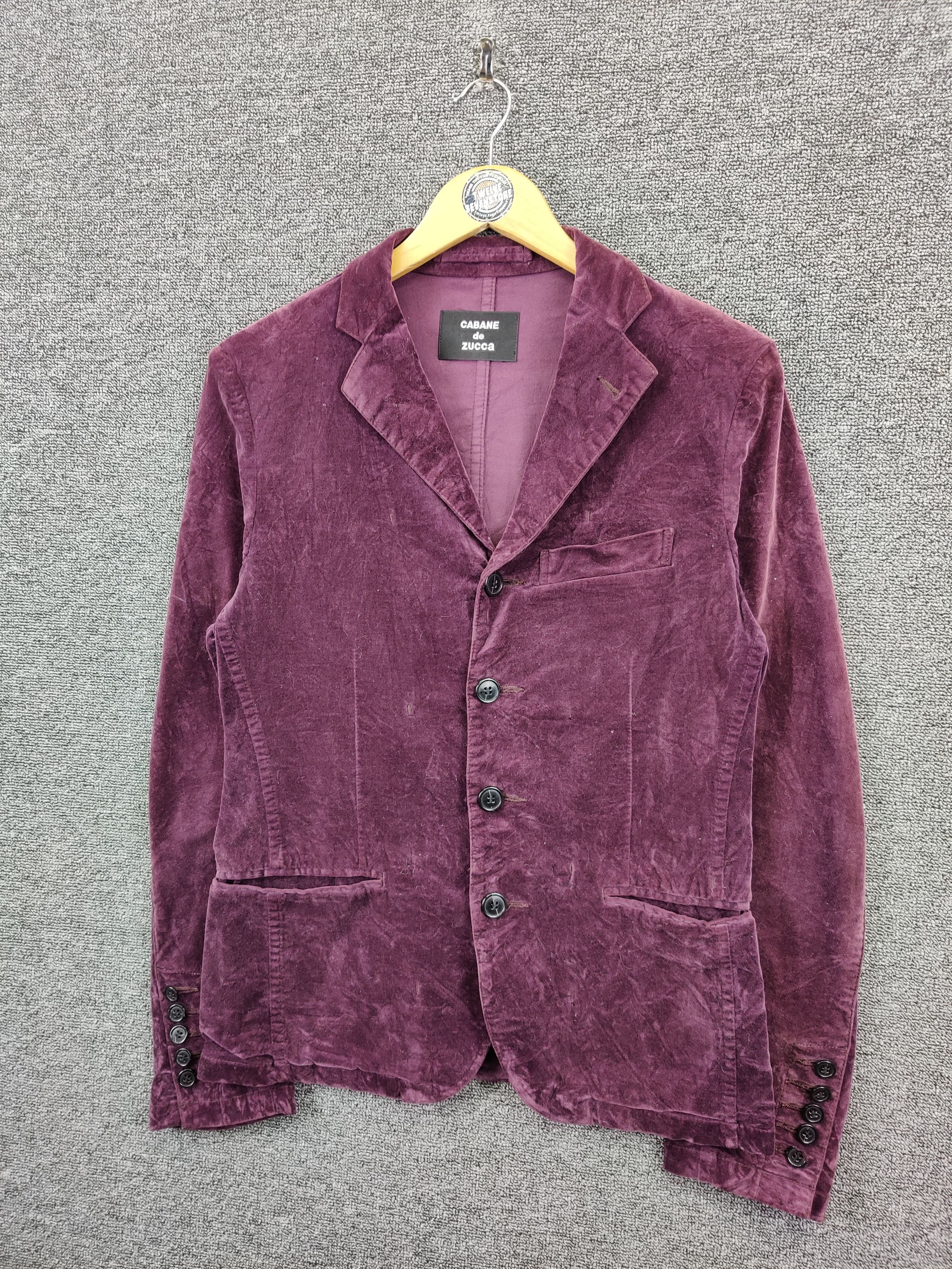 CABANE de ZUCCa Vintage Cabane De Zucca Velvet Single Breasted Blazer Size US S / EU 44-46 / 1 - 2 Thumbnail