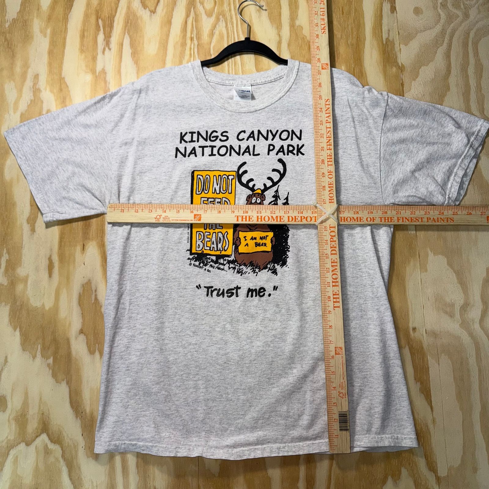 Gildan Vintage Y2K Kings Canyon national parks funny bear t-shirt Size US L / EU 52-54 / 3 - 4 Thumbnail