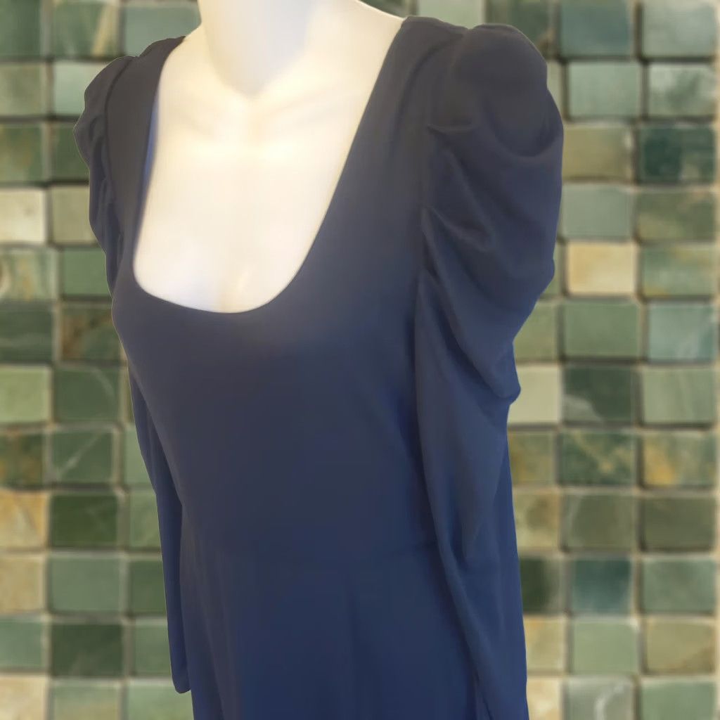 Vintage WAYF Maxi Long Sleeve Dress Sz Sm Black Puff Witchy Peasant Goth Soft Size S / US 4 / IT 40 - 1 Thumbnail