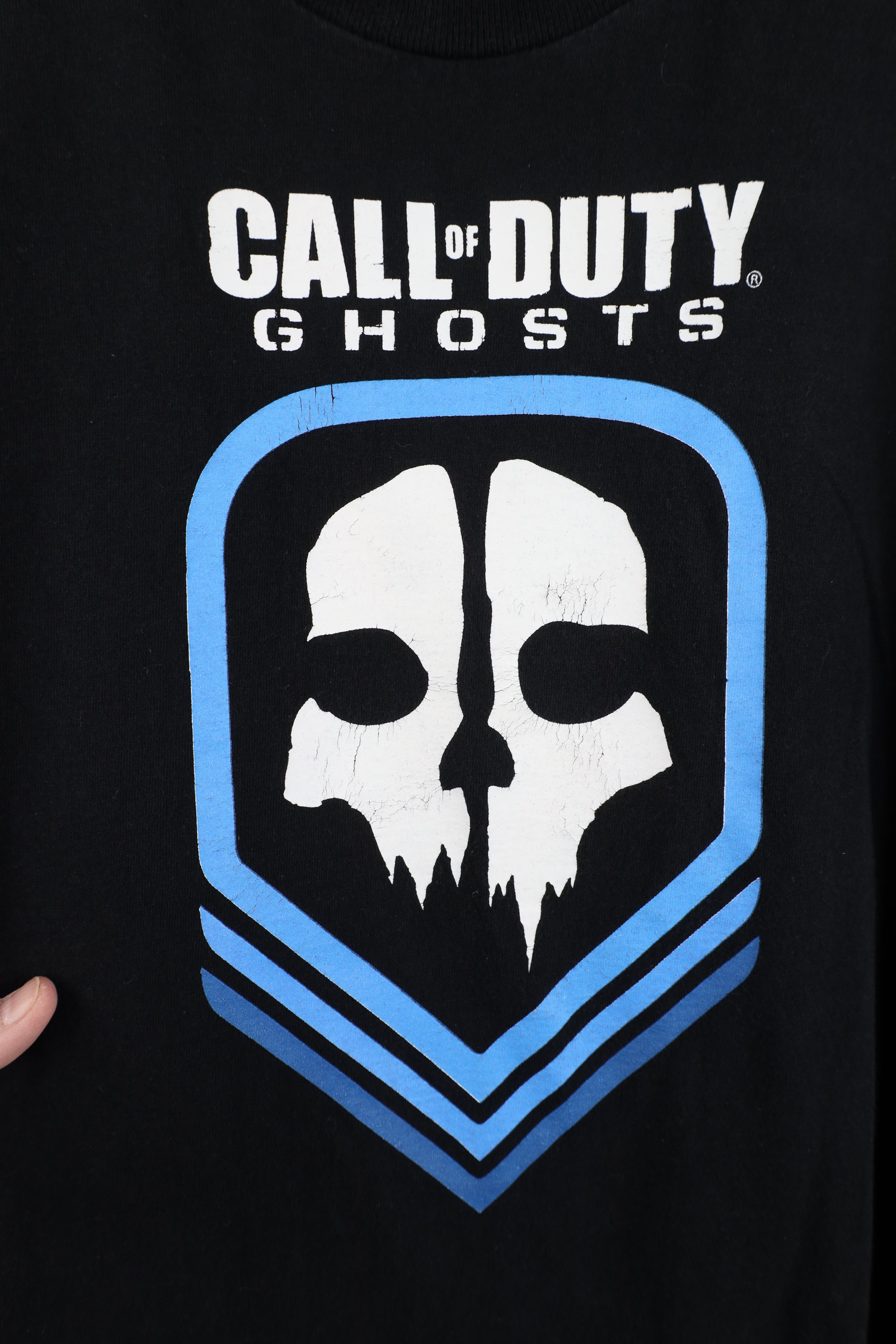 Vintage Vintage Y2K Call of Duty Ghosts Knit Long Sleeve T-Shirt Size US L / EU 52-54 / 3 - 4 Thumbnail