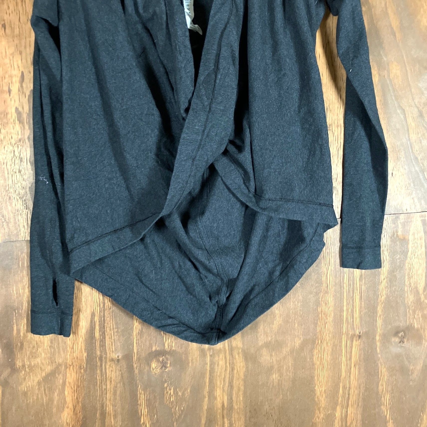 Lululemon Lululemon Athletica Women Sweater Charcoal Iconic Wrap Long Sleeve Stretch 4 Size S / US 4 / IT 40 - 4 Thumbnail