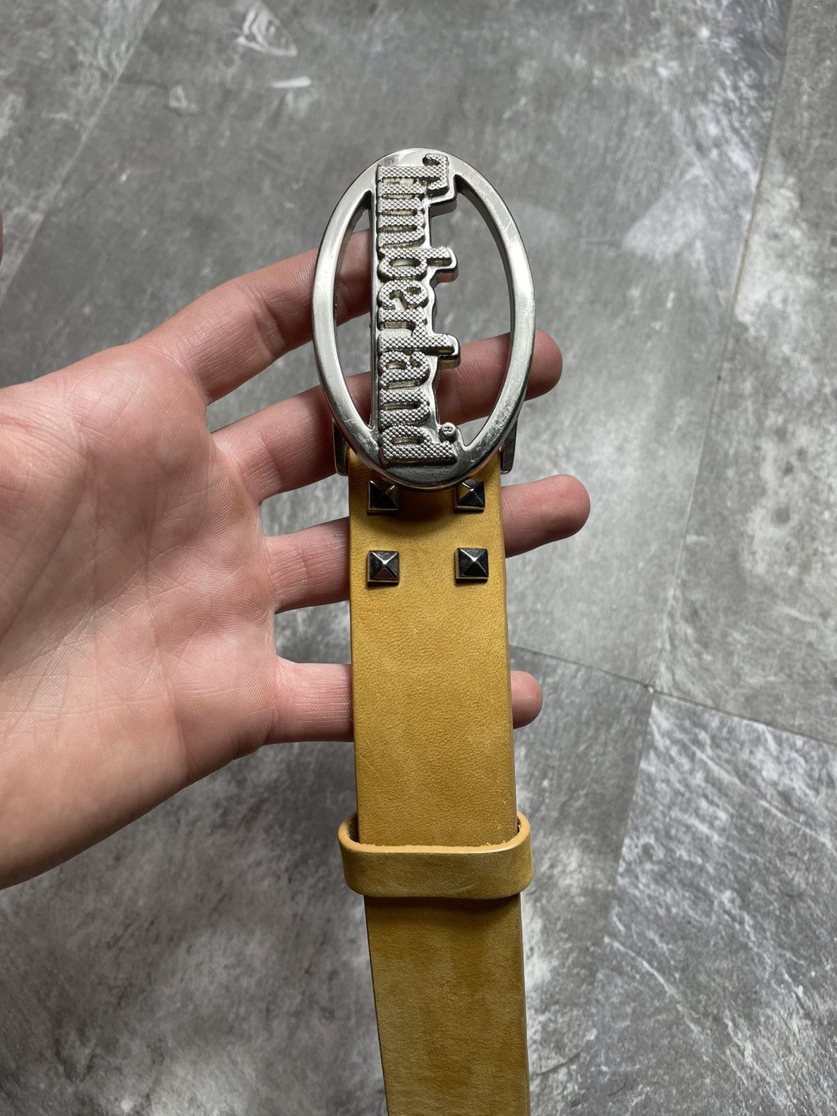 Timberland Vintage Timberland Big Logo Nubuck Leather Belt Rare Size ONE SIZE - 5 Thumbnail