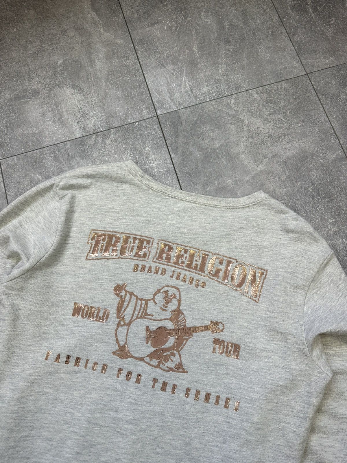 True Religion Women’s True Religion Overprint Logo Gold Print Sweatshirt Size S / US 4 / IT 40 - 4 Thumbnail