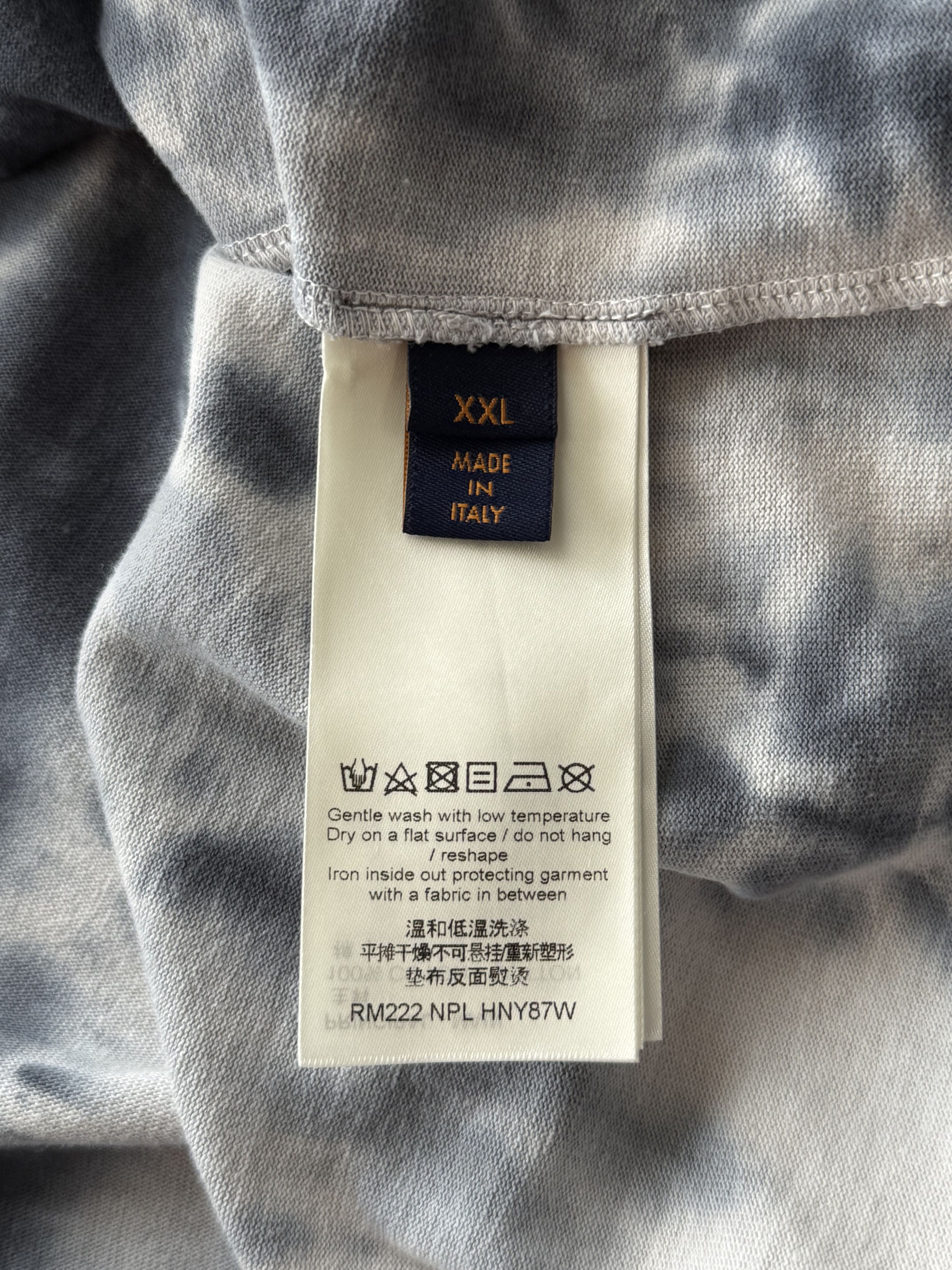 Louis Vuitton Louis Vuitton Grey & Orange Tie-Dye Graffiti T-Shirt Size US XXL / EU 58 / 5 - 4 Thumbnail