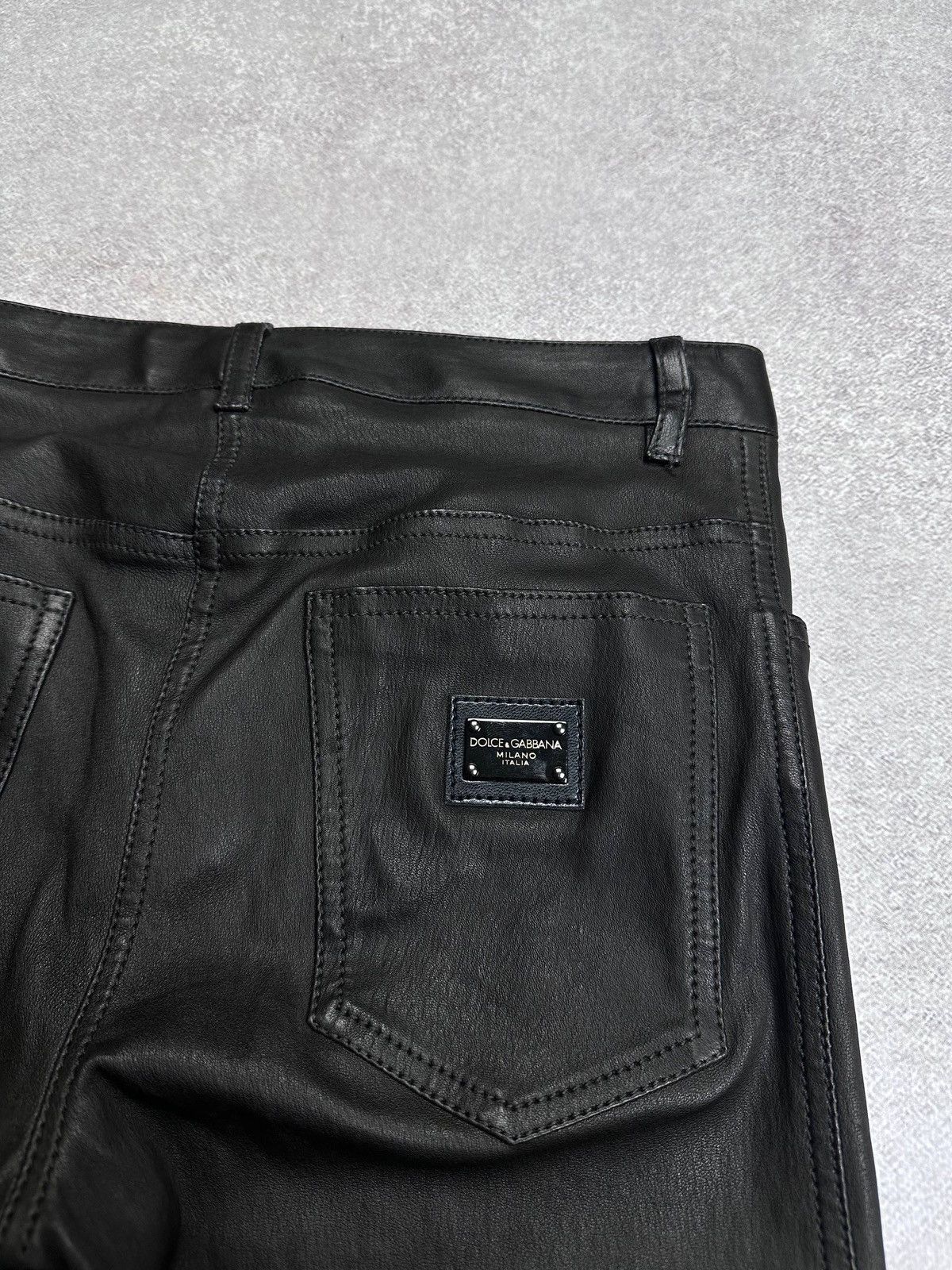 Dolce & Gabbana Dolce & Gabbana Womans Genuine Leather Pants Rare Size 27" / US 4 / IT 40 - 2 Thumbnail
