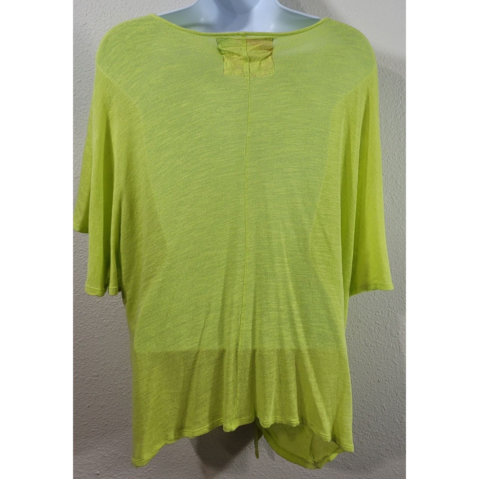 Other Cupio Yellow Slub Knit V Neck Tie Hem Top Medium Lightweight Size M / US 6-8 / IT 42-44 - 2 Thumbnail