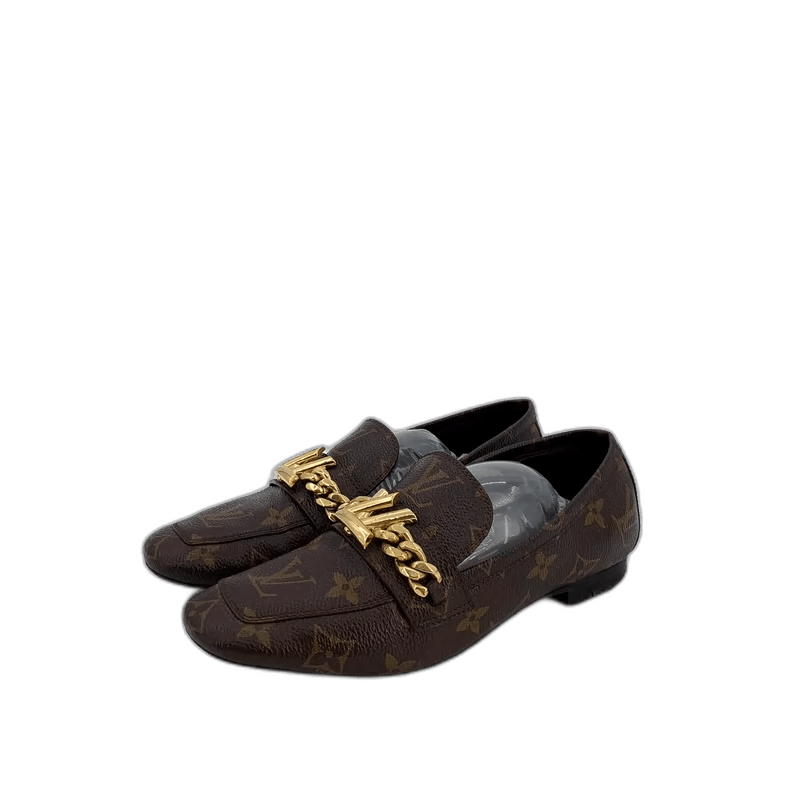 Louis Vuitton Brown Logo Casual Loafers -2505