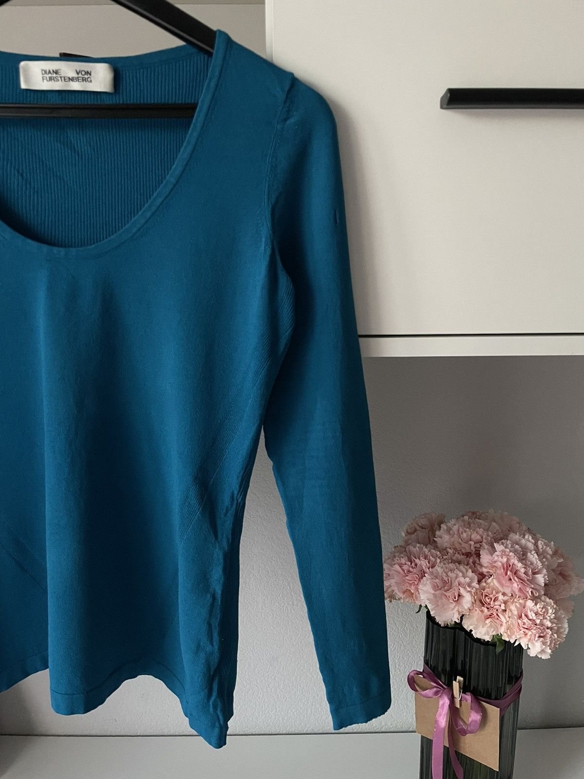 Diane von Furstenberg Diane Von Furstenberg Ribbed Knit Top Long Sleeve Avant Gard Size S / US 4 / IT 40 - 7 Thumbnail