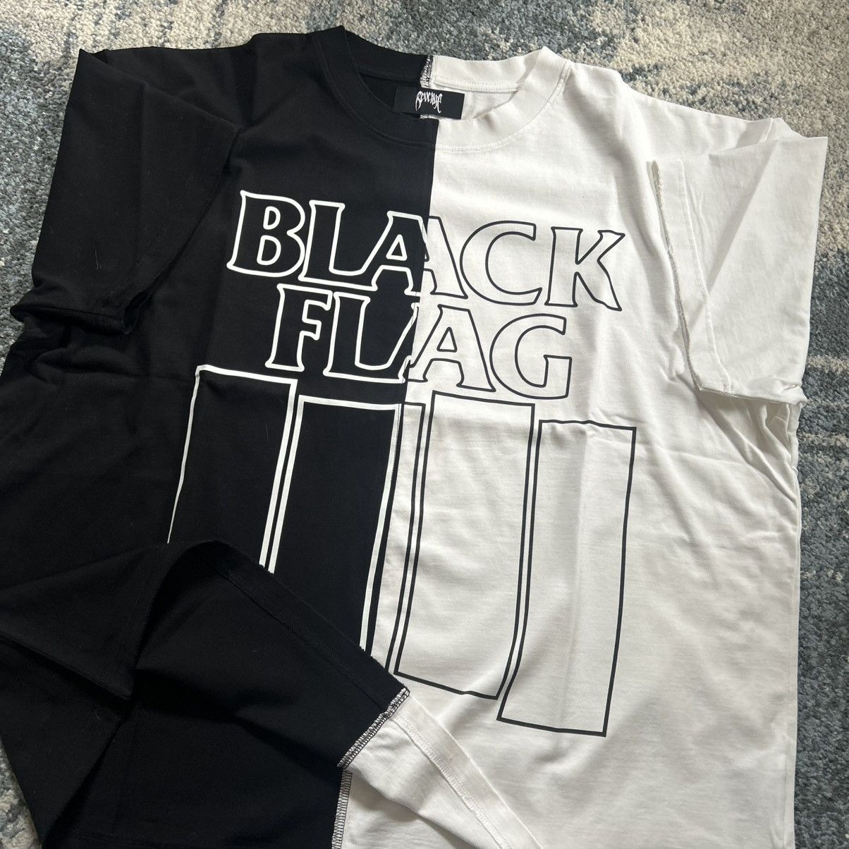 Revenge SPLiT “UNTiTLED” SHOWCASE ONE BLACK FLAG DiSTRESSED BOXY TEE Size US XXL / EU 58 / 5 - 8 Thumbnail