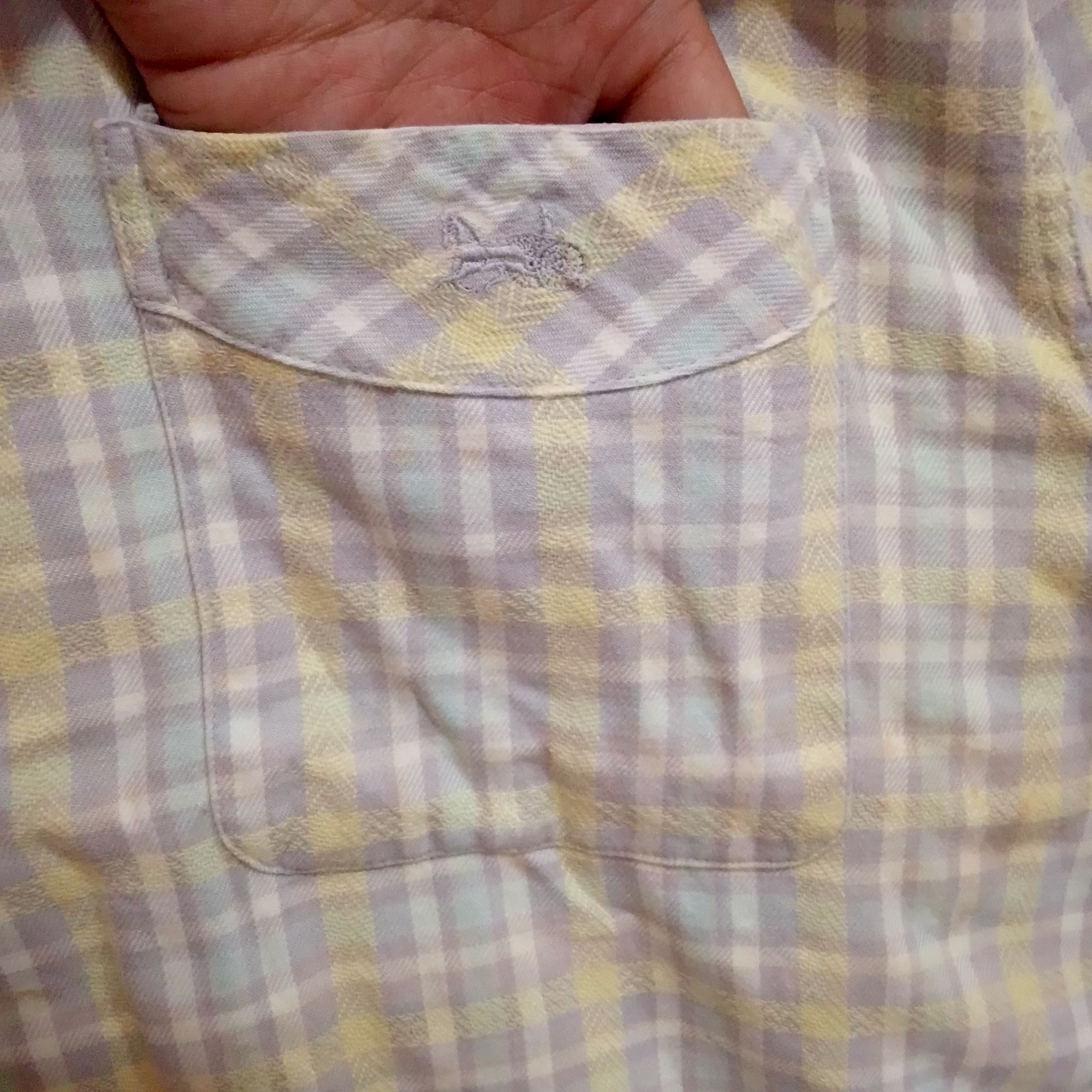 Celine CELINE Plaid Button Up Pajama Shirt Pastel Size US L / EU 52-54 / 3 - 4 Thumbnail