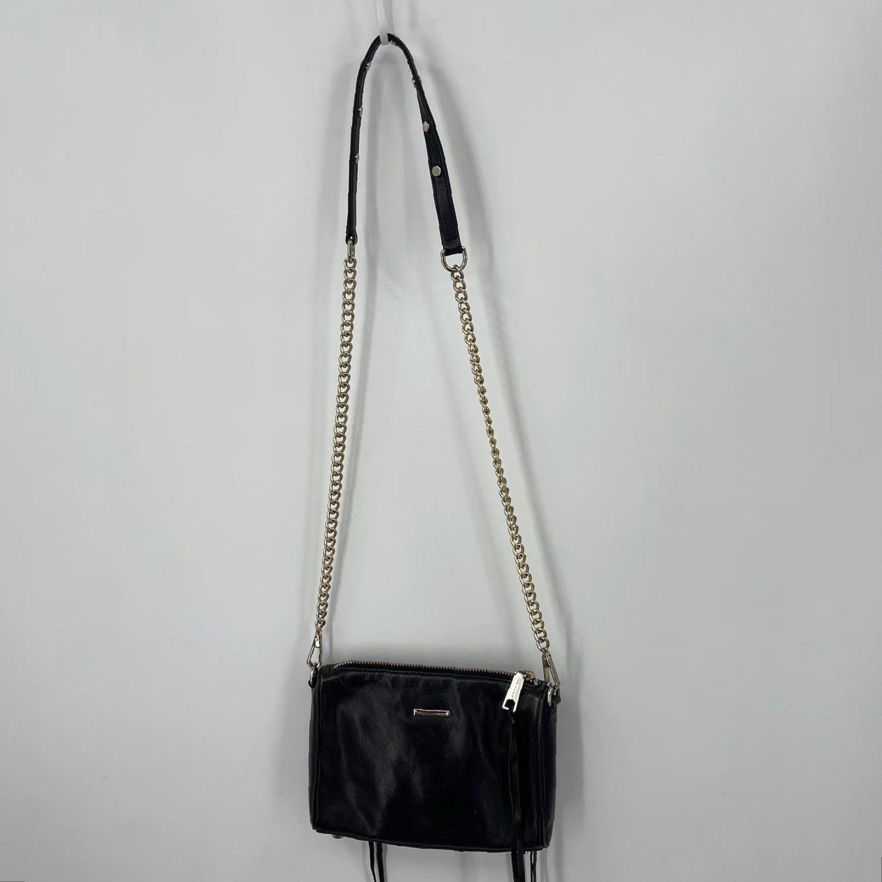 Rebecca Minkoff Rebecca Minkoff Purse 5 Zip Crossbody Studded Black Gold Hardware Wallet? Size ONE SIZE - 4 Thumbnail