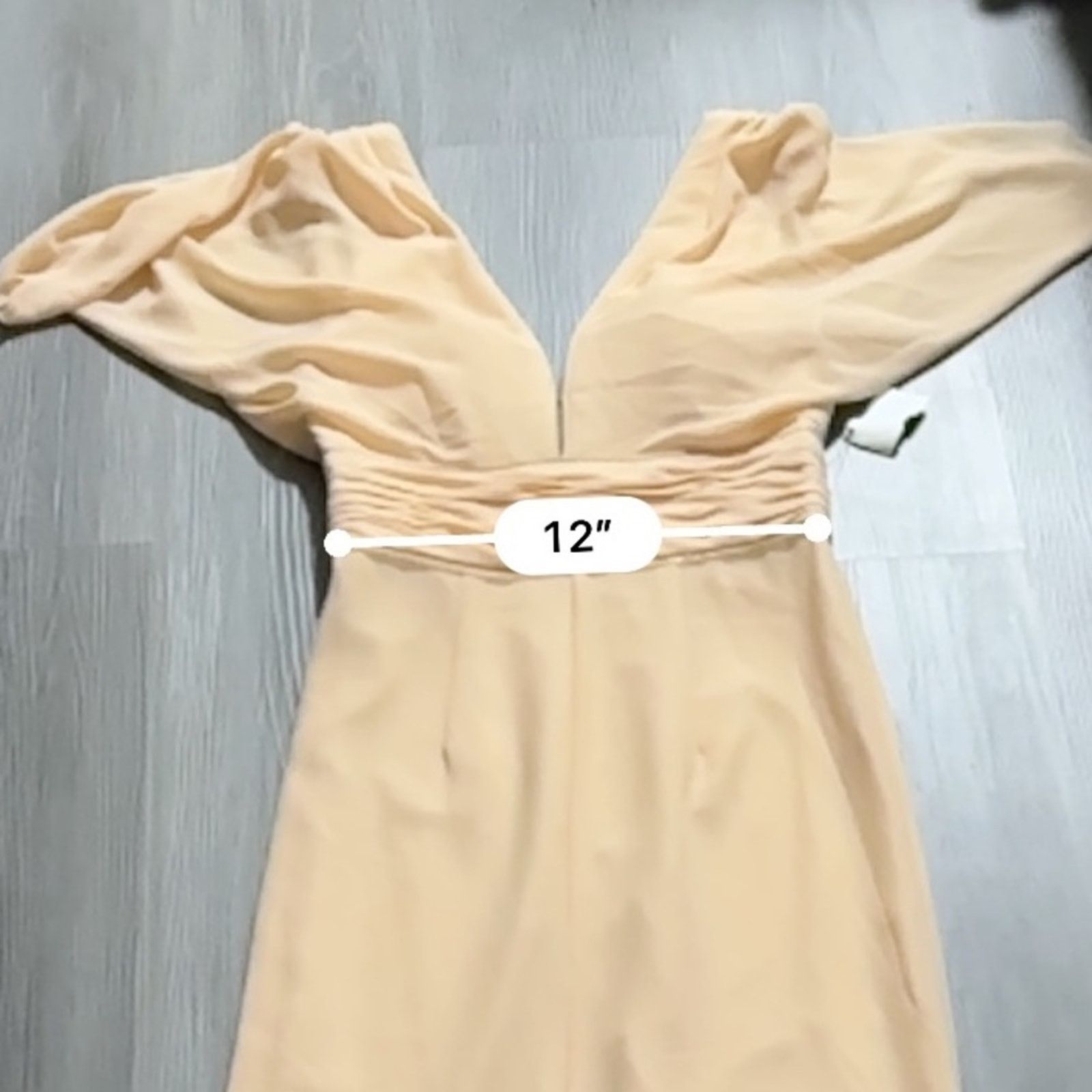 Other Bariano Corinne Peach Nude V-Neck Drape Maxi Dress Sz 8 Size M / US 6-8 / IT 42-44 - 12 Thumbnail