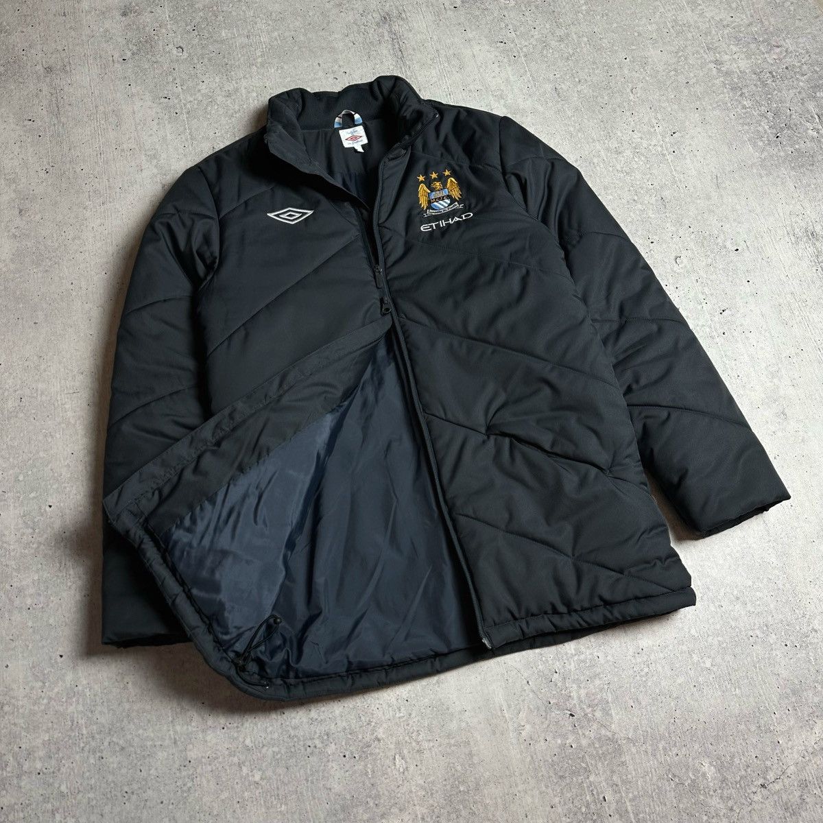 Umbro × Vintage Vintage Football Down Parka Jacket Umbro Manchester City MC Size US S / EU 44-46 / 1 - 6 Thumbnail