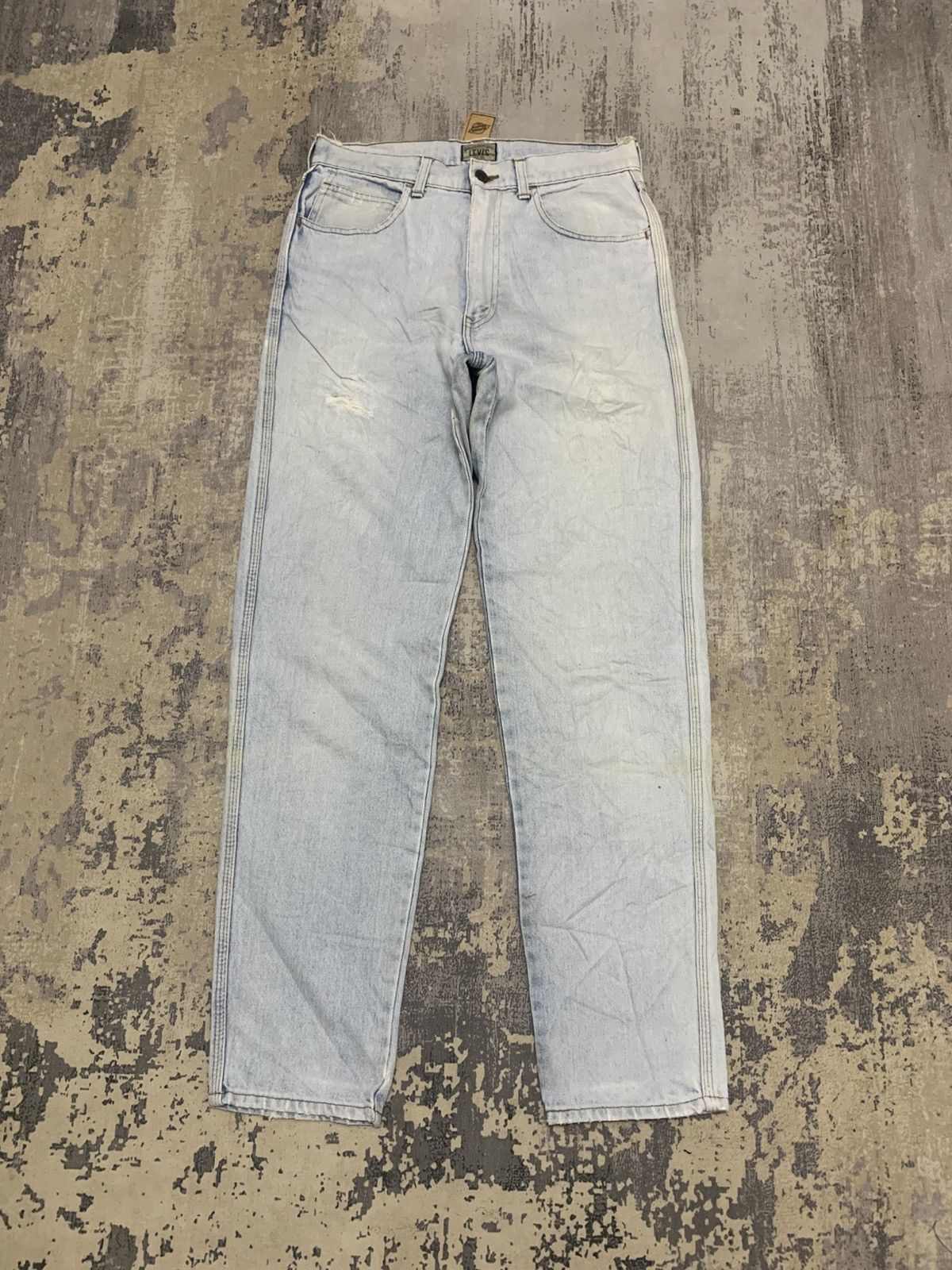 Levi's Vintage Levi's 636 Light Wash Distressed Straight Leg Jeans Size US 30 / EU 46 - 2 Thumbnail