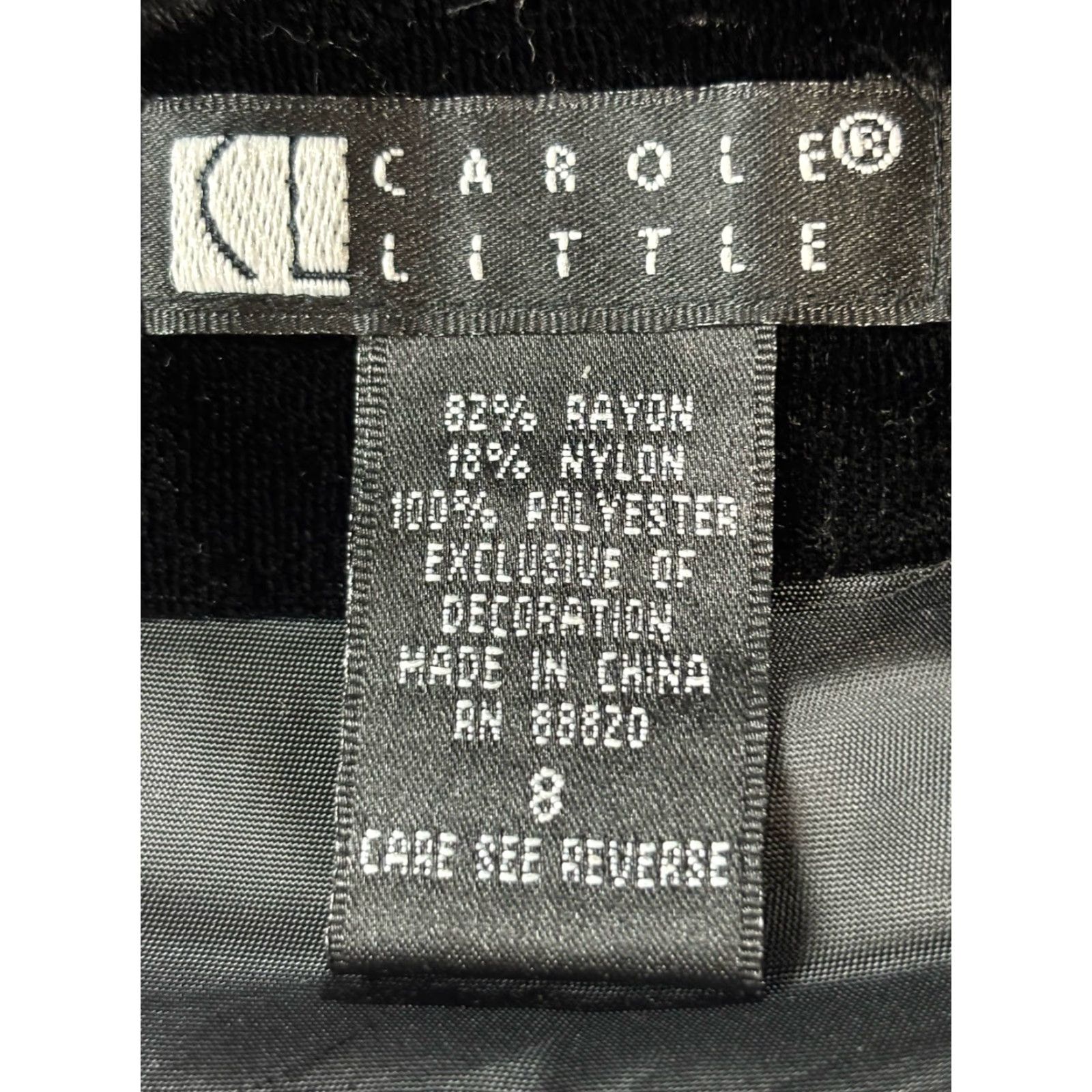 Vintage VINTAGE Carole Little Velvet Midi Skirt Women's Size 8 Black Turquoise Beads Goth 90s Size 30" / US 8 / IT 44 - 6 Thumbnail