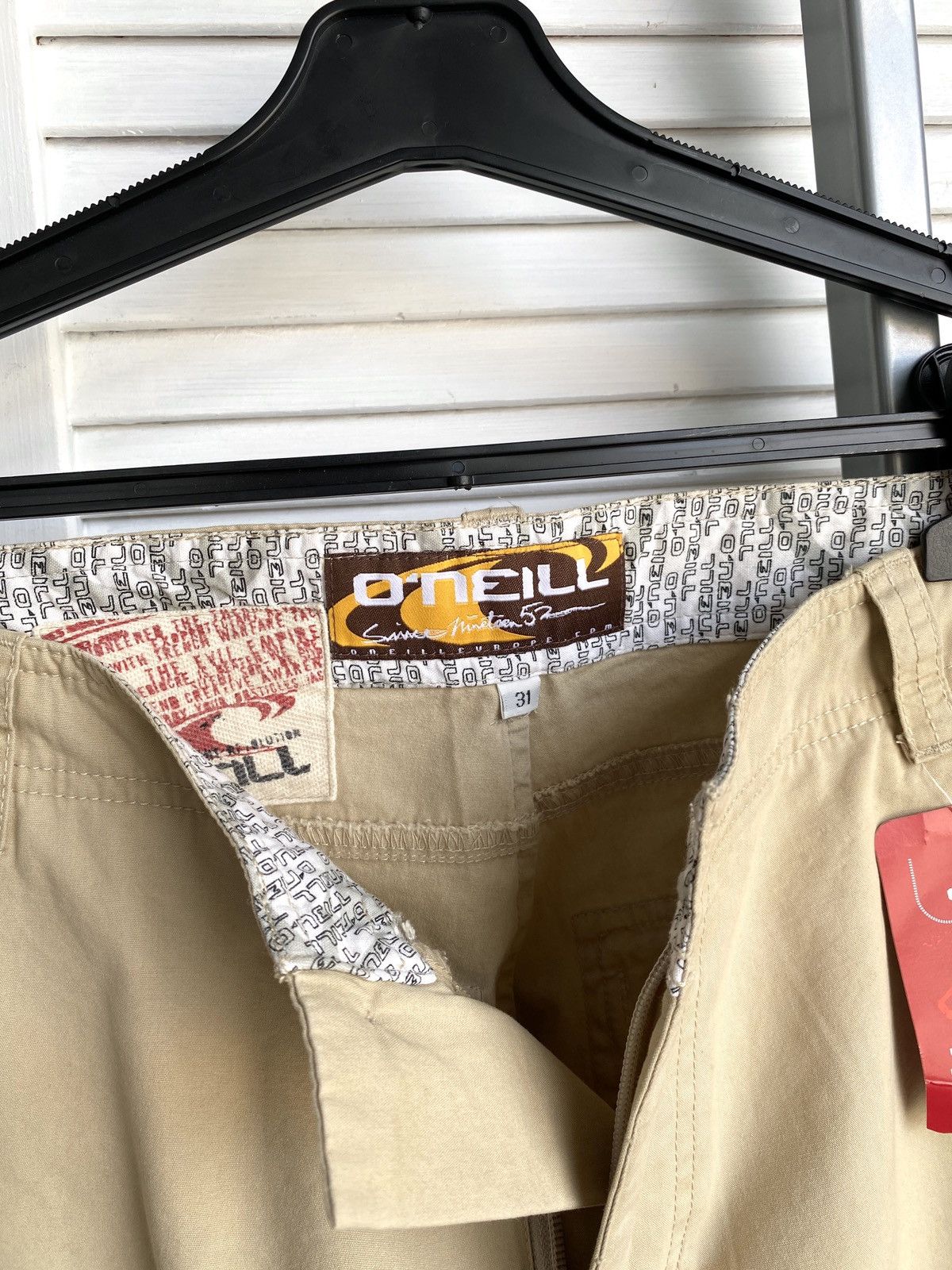 O'Neill Vintage O’Neil Baggy Skateboarding Light Pants Y2K Beige Size US 31 - 10 Thumbnail