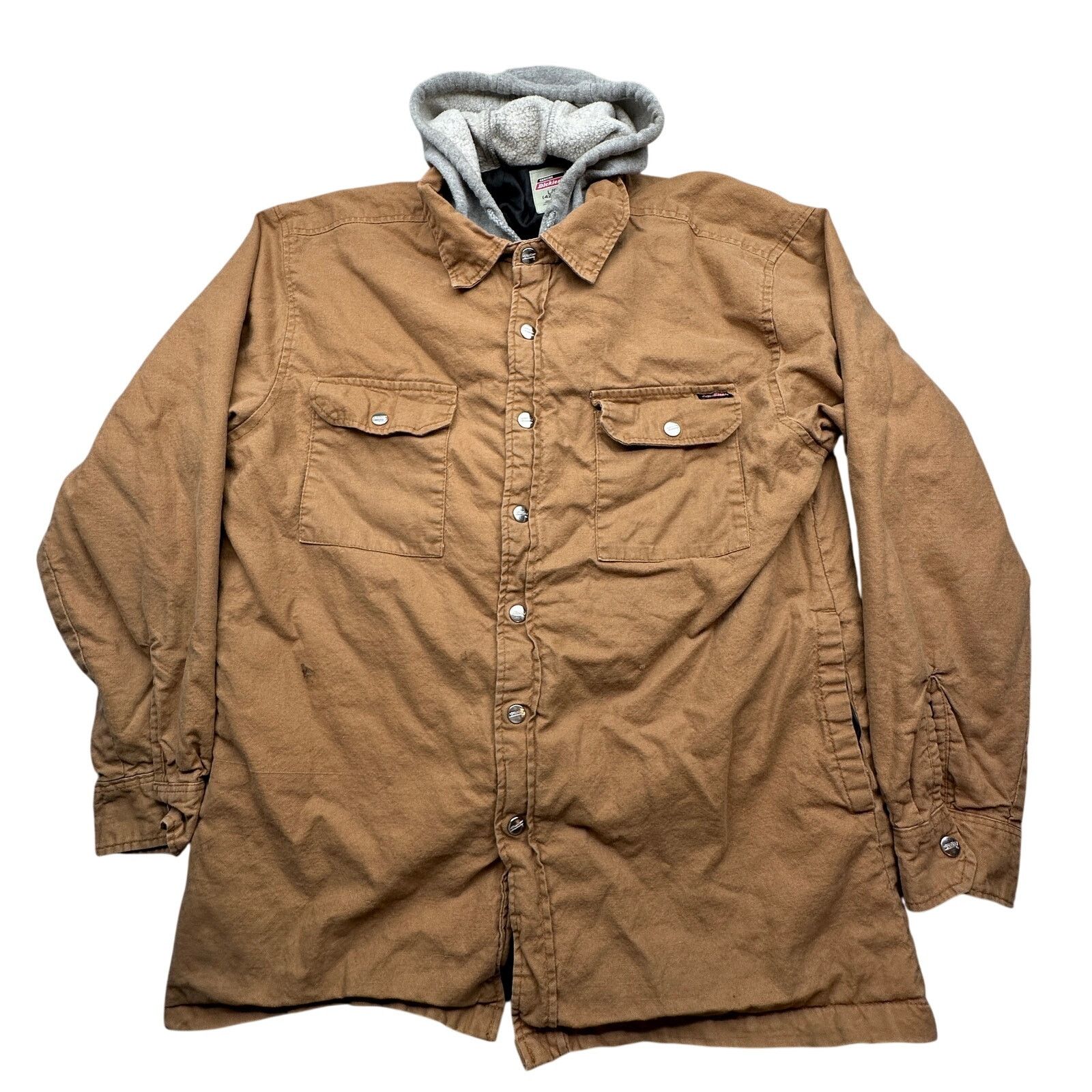Dickies Dickies Duck Canvas Hooded Work Jacket Mens Large Brown Zip Size US L / EU 52-54 / 3 - 1 Thumbnail