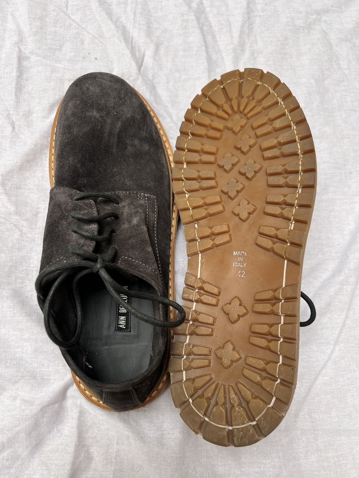 Ann Demeulemeester Dark grey reverse leather shoes Size US 9 / EU 42 - 3 Thumbnail
