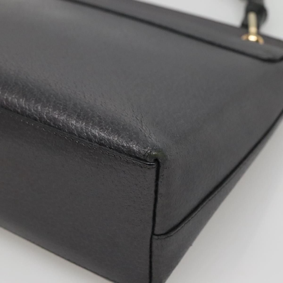 Gucci GUCCI Bamboo Hand Bag Leather Gold Charcoal Gray 001 3444 Size ONE SIZE - 12 Thumbnail