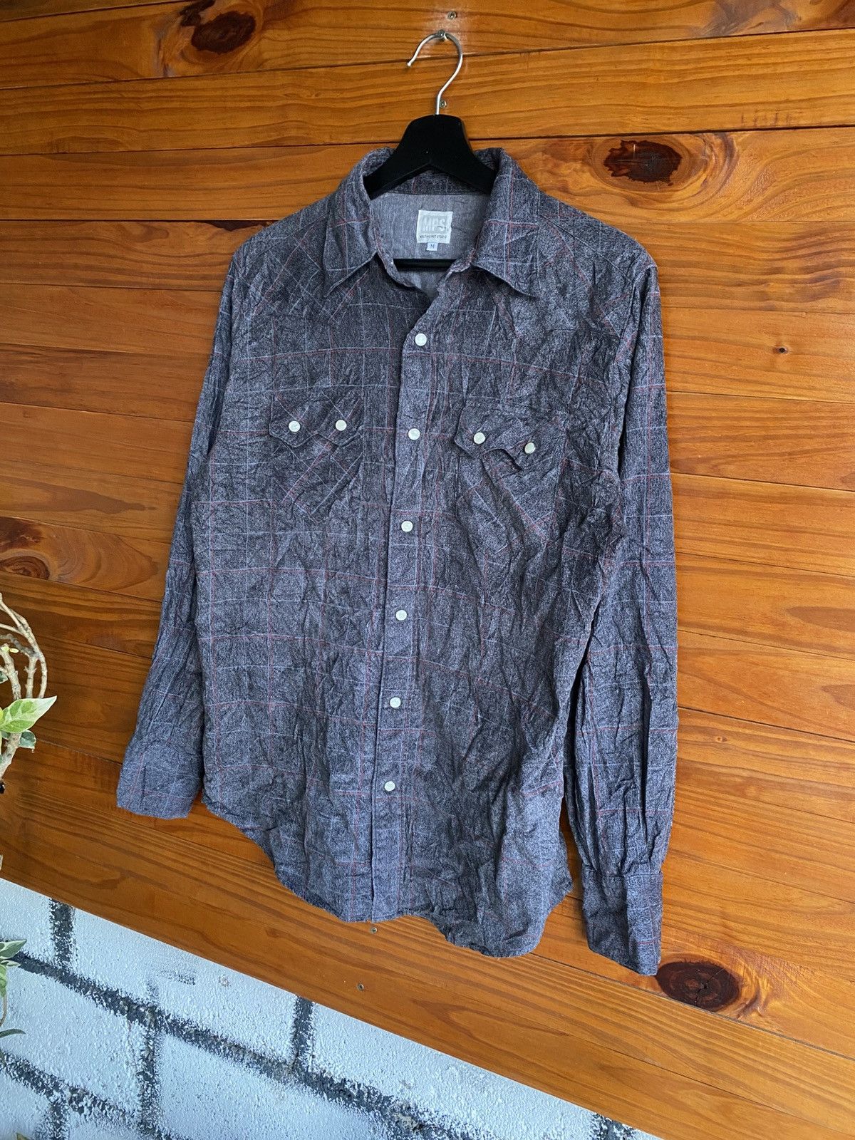 Japanese Brand Vintage MPS Japanese Cotton Check Shirt Plaid Button-Up Size US M / EU 48-50 / 2 - 4 Thumbnail
