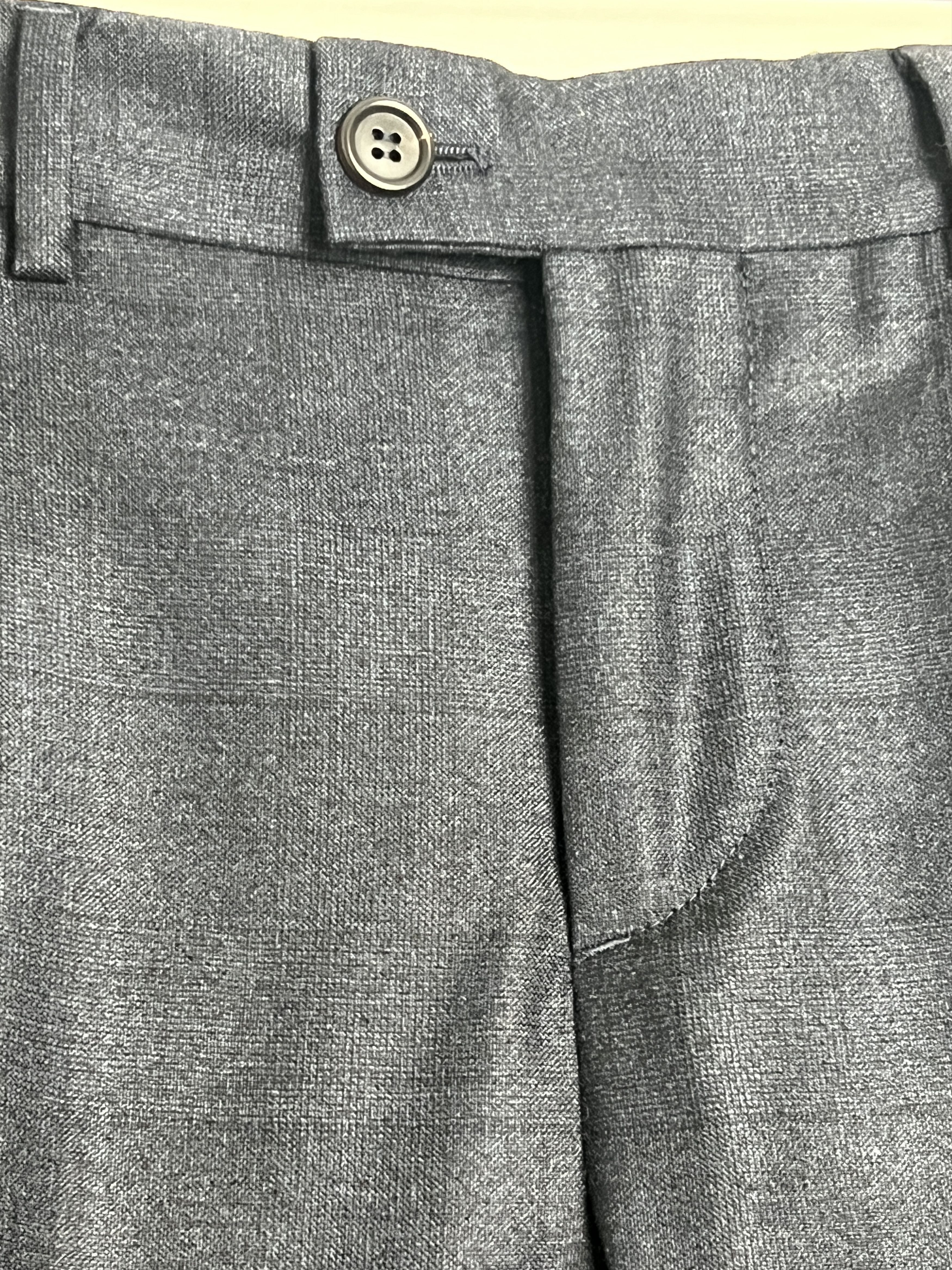 Brunello Cucinelli Navy Windowpane Wool Suit Size 38R - 11 Thumbnail