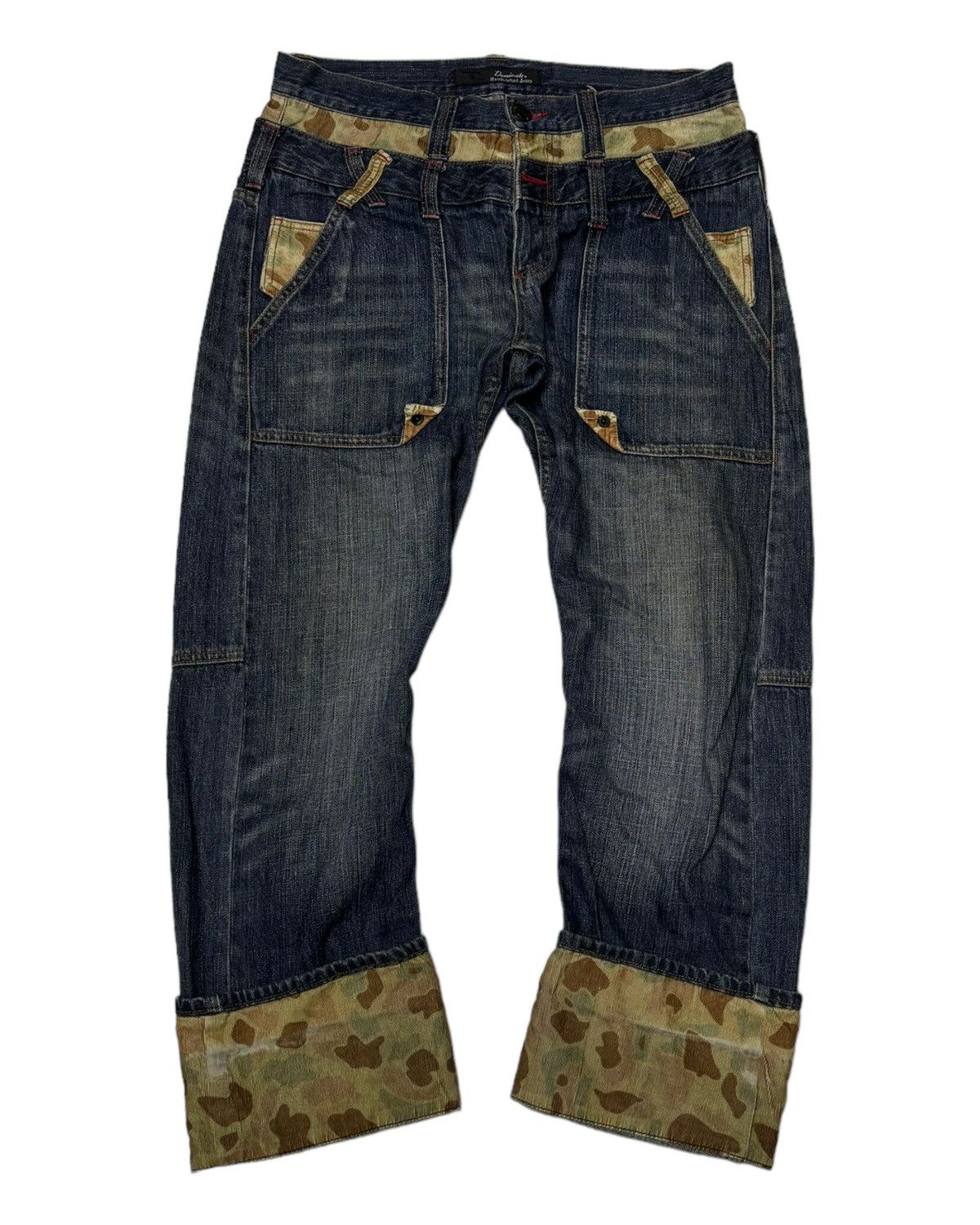 Kapital 🔥DOUBLE WAIST DENIM DOMINATE HANDCRAFTED JEANS Size US 34 / EU 50 - 5 Thumbnail