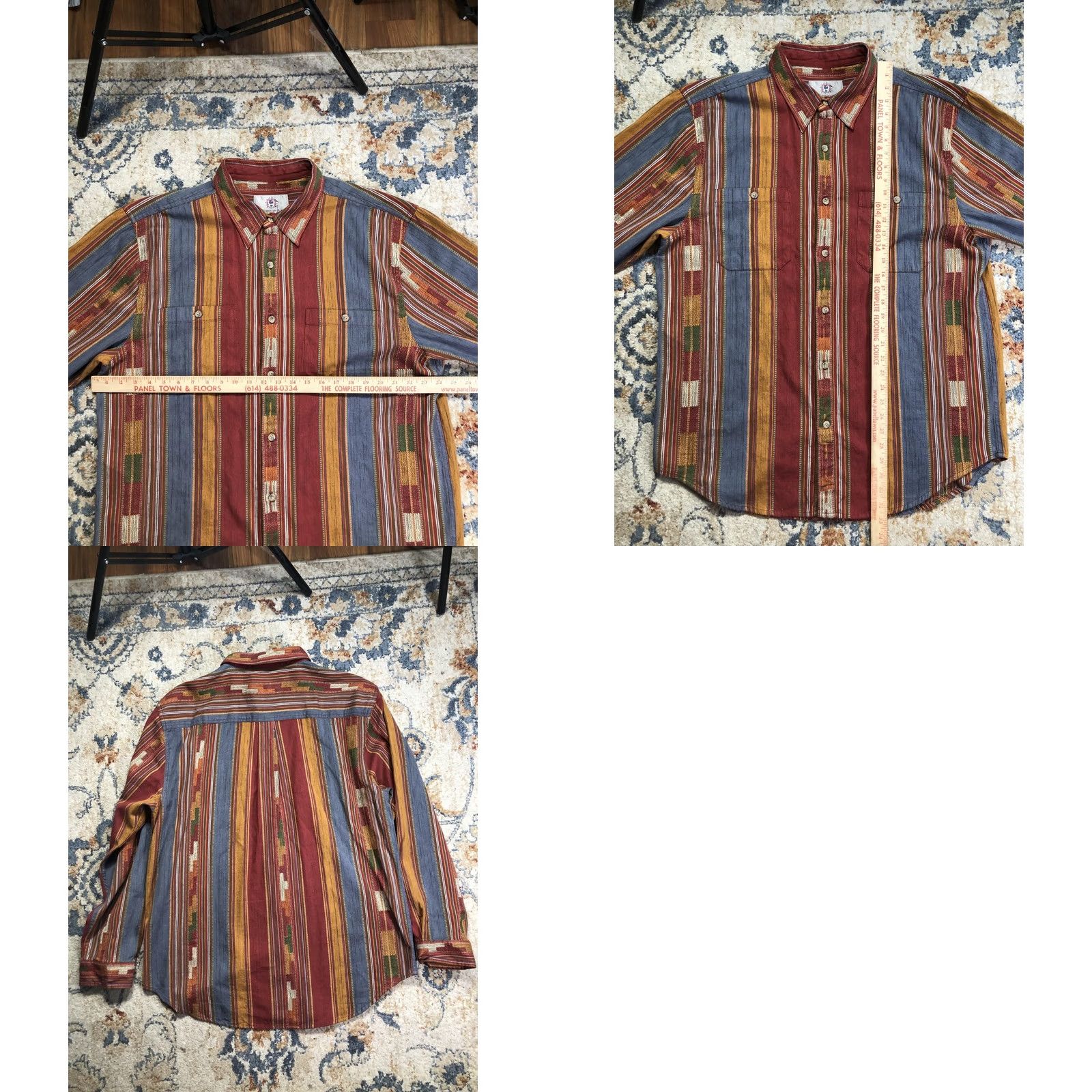 The Territory Ahead The Territory Ahead Shirt Mens XL Multicolor Stripe Long Sleeve Button Up Western Size US XL / EU 56 / 4 - 8 Thumbnail