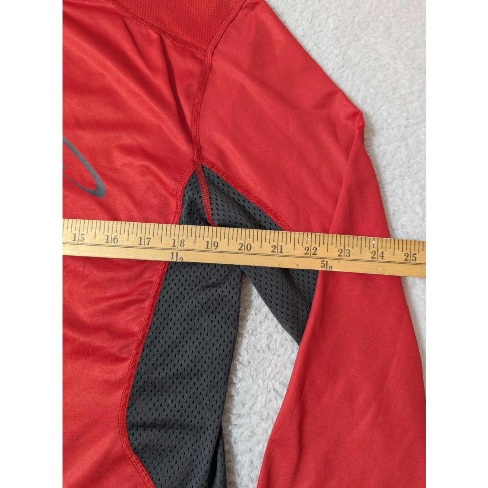 Nike Nike Pro Combat Elite Shirt Men Large Red Fitted Long Sleeve Crew Neck Breathable Moisture Wicking Nike Logo Griffey Swingman 90s? Size US L / EU 52-54 / 3 - 6 Thumbnail