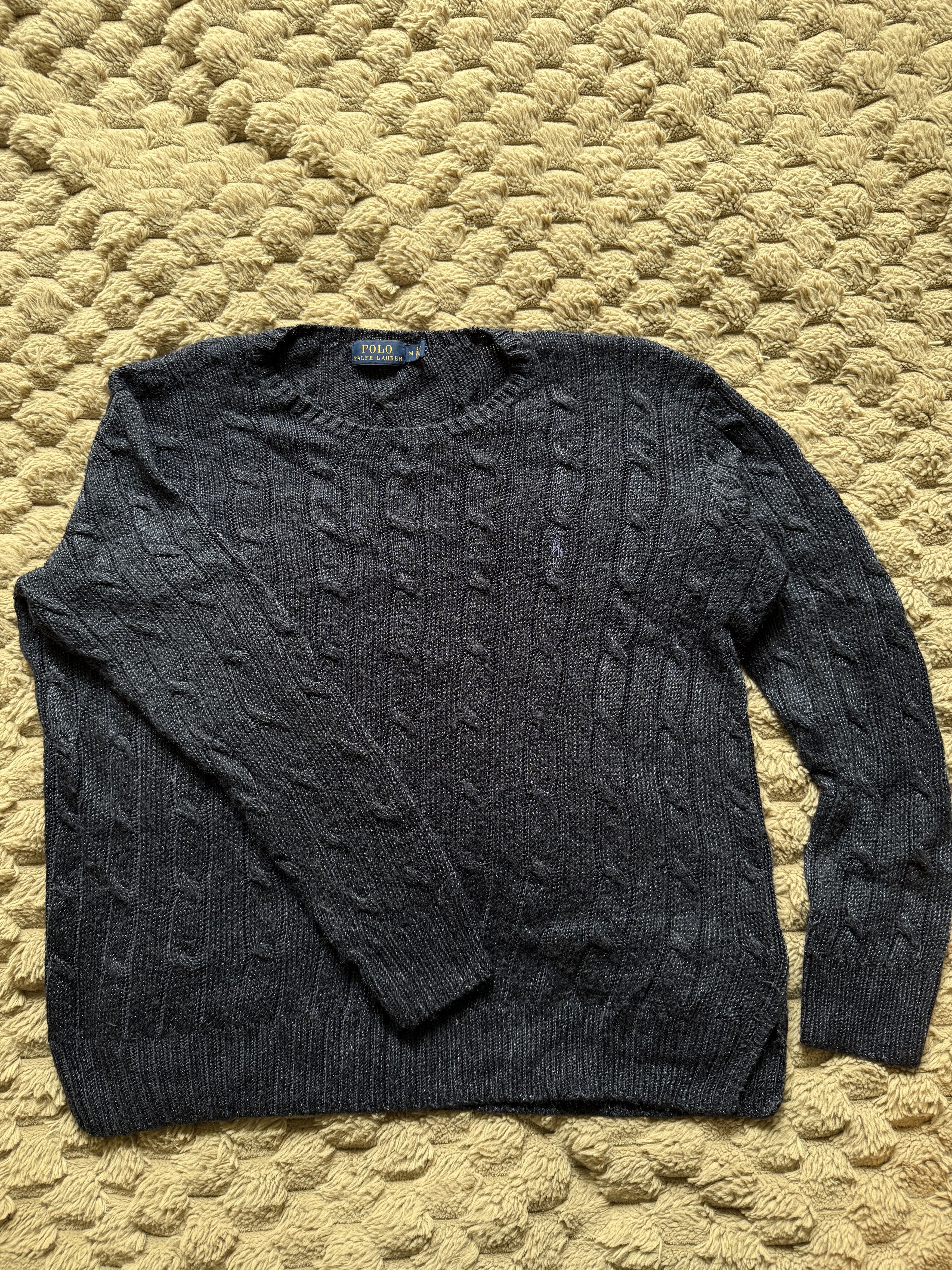 Polo Ralph Lauren Polo Ralph Lauren Navy Cable Knit Sweater Viscose M Size M / US 6-8 / IT 42-44 - 1 Thumbnail
