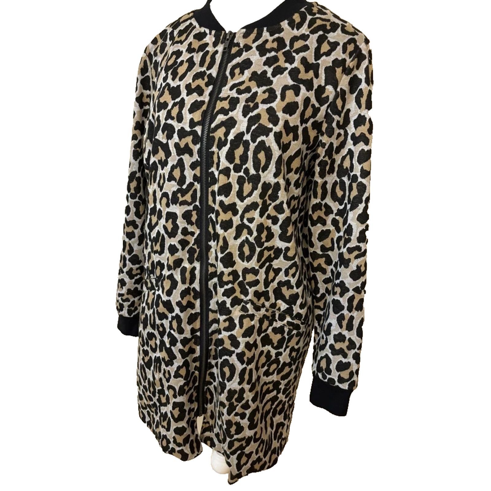 Anthropologie Sanctuary Anthropologie City Topper Zip Leopard Jacket/Coat Size S / US 4 / IT 40 - 3 Thumbnail