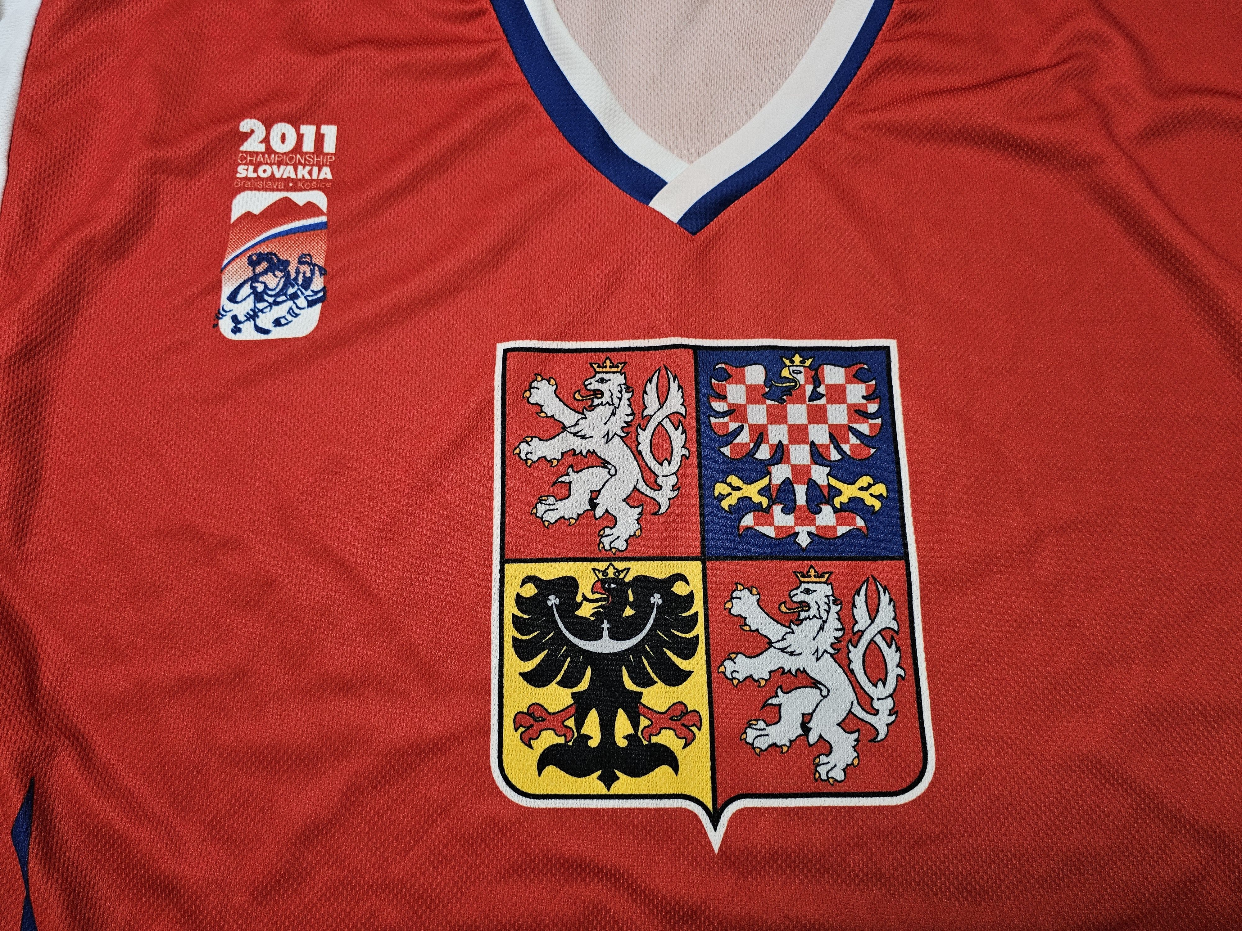 All Sport CZECH REPUBLIC HOCKEY JERSEY 2011 CZECHIA HOCKEY SHIRT IIHF Size US M / EU 48-50 / 2 - 3 Thumbnail