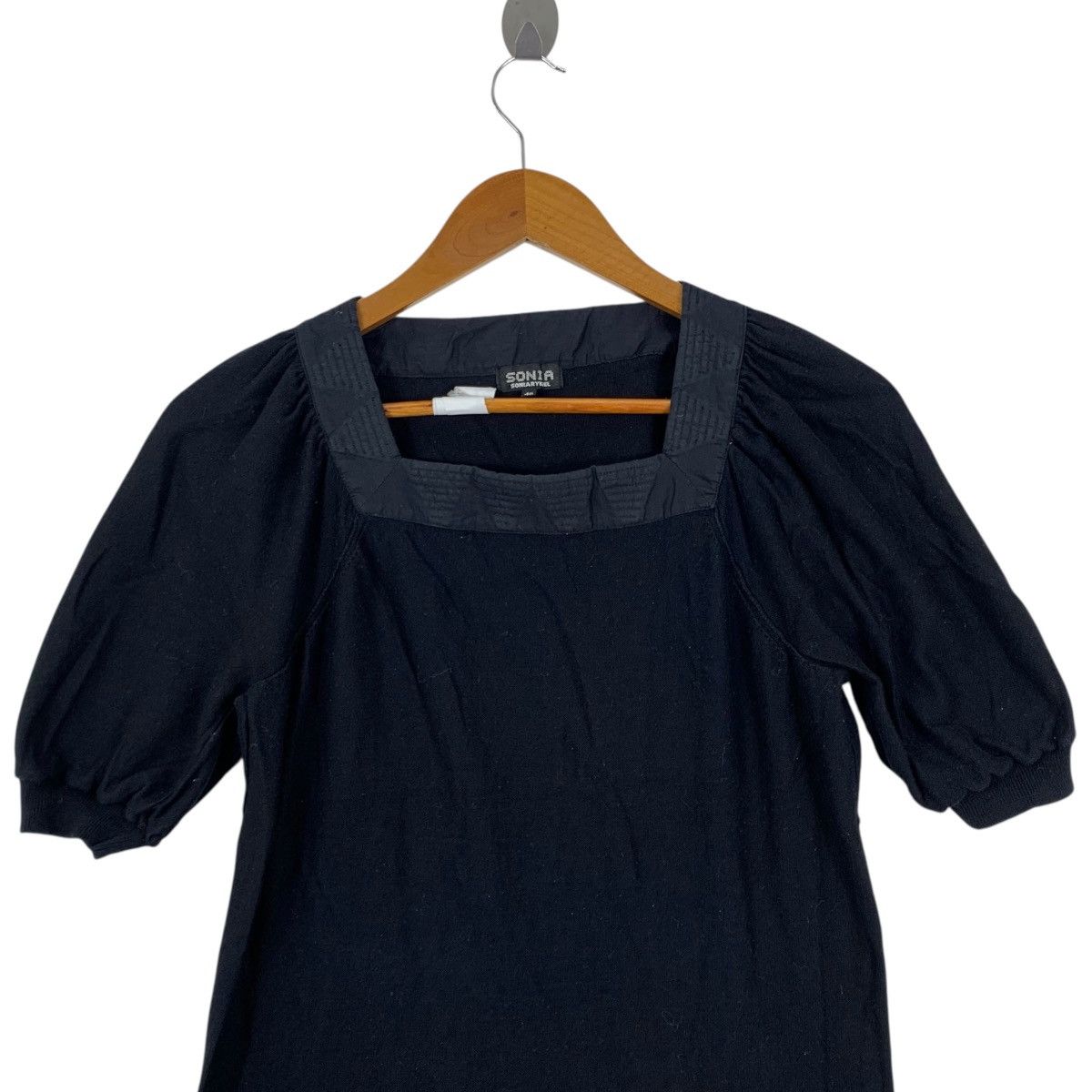 Sonia Rykiel SONIA RYKIEL French Brand Black Short Sleeve Dress Size S / US 4 / IT 40 - 3 Thumbnail