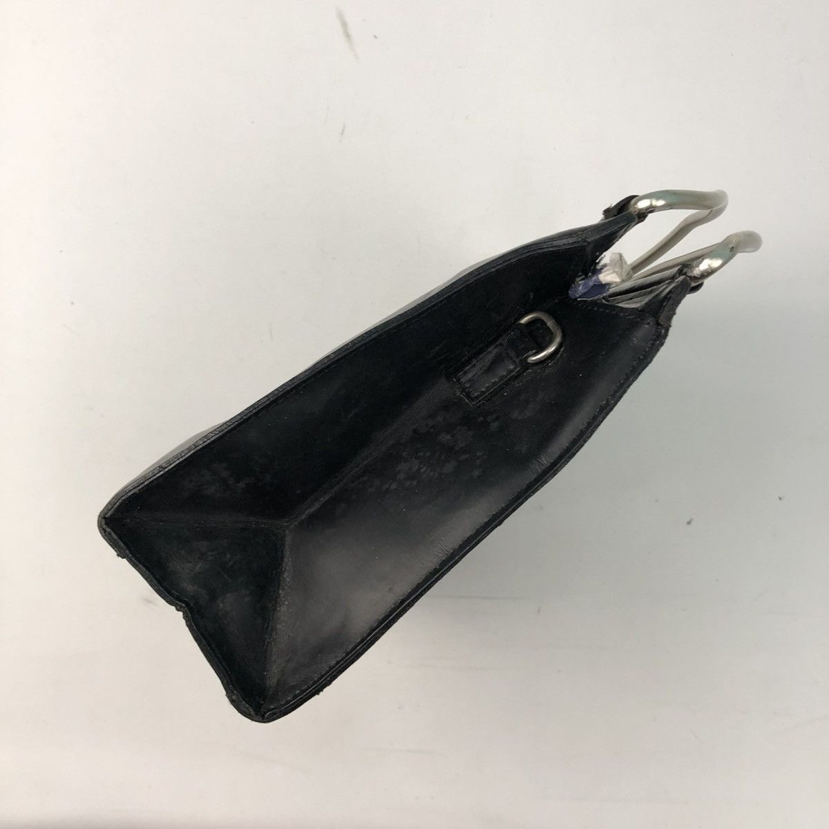 Yohji Yamamoto ‼️YES‼️ RARE Y’SACCS METAL HANDLE CARRY LEATHER BAG Size ONE SIZE - 4 Thumbnail