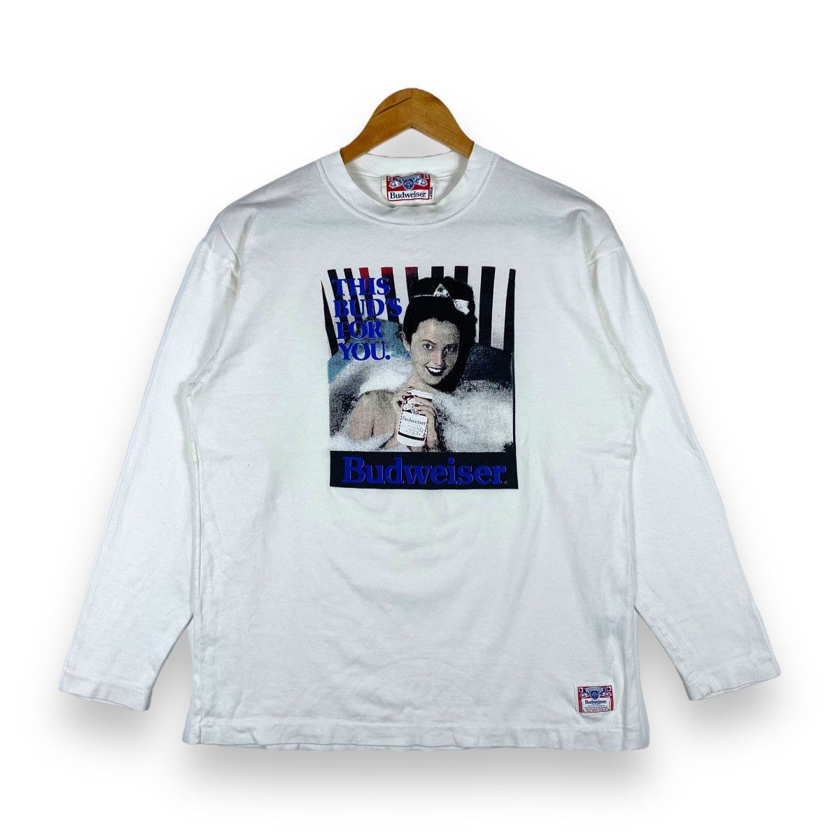 Budweiser × Vintage Vintage 80's BUDWEISER This Bud's For You Promo Tee Size US L / EU 52-54 / 3 - 1 Thumbnail