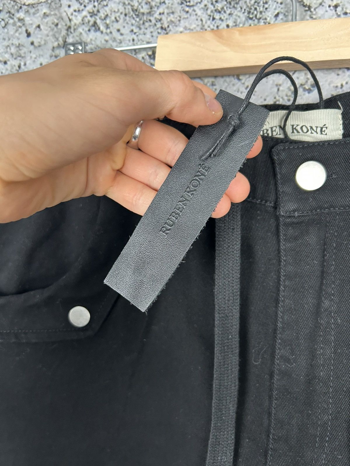 Ruben Kone Ruben Kone Avant Garde Black Cargo Pants Alternative Grunge Size US 36 / EU 52 - 5 Thumbnail