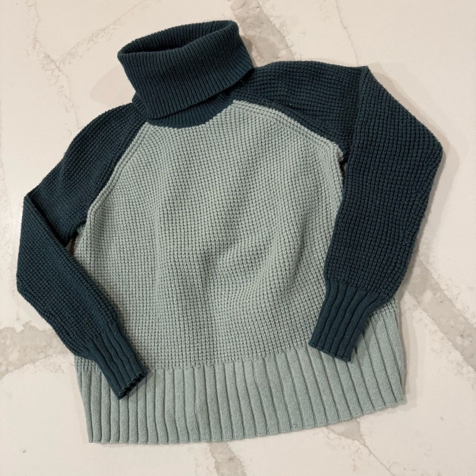 Madewell Madewell Colorblock Turtleneck Cross-Back Sweater Womens XXS Size XXS / US 00 / IT 34 - 6 Thumbnail