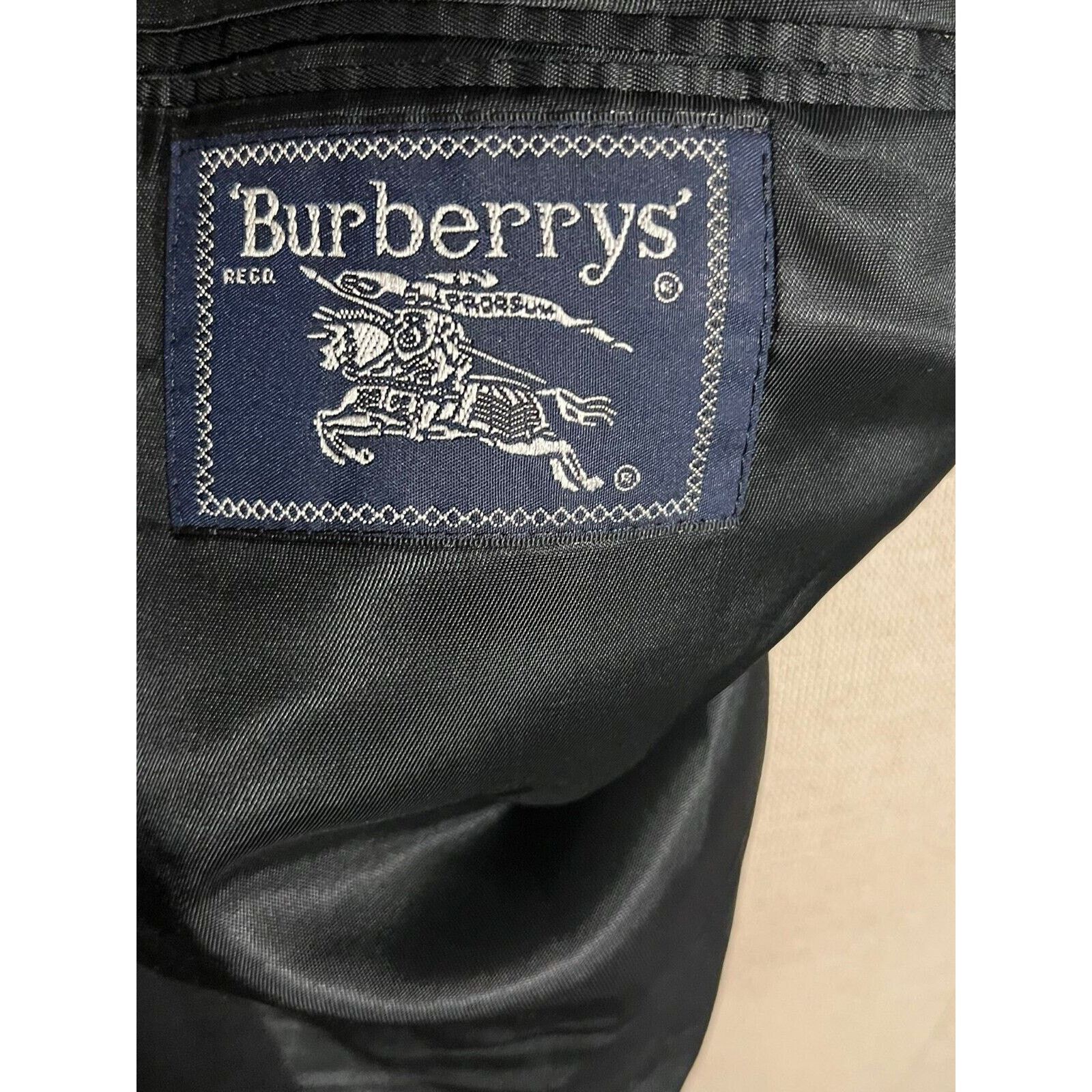 Burberry Burberry London Mens Wool Blazer Size 40R Black Two Button Size 40R - 4 Thumbnail