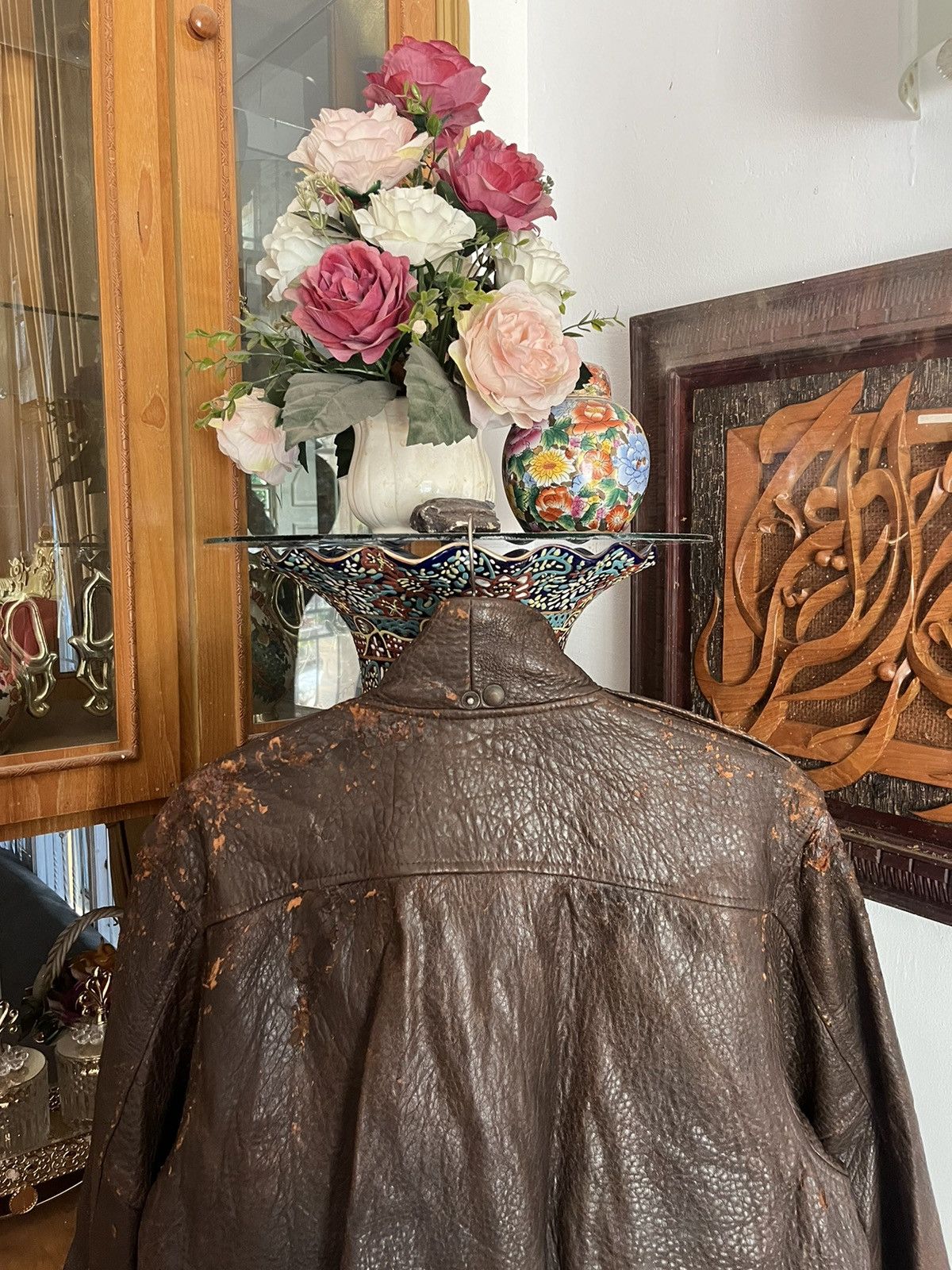Designer Vintage AN 2000 Distressed Leather Jacket Size US L / EU 52-54 / 3 - 9 Thumbnail