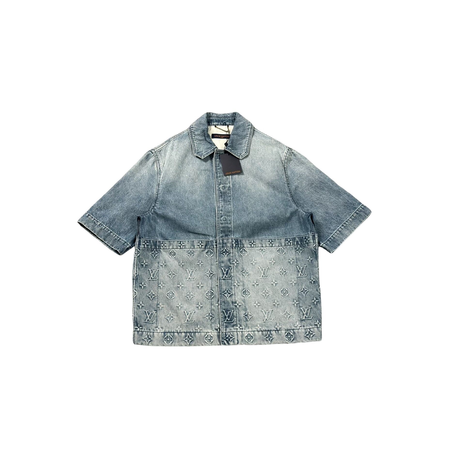 Louis Vuitton Louis Vuitton Monogram Denim Shirt Size M Size US M / EU 48-50 / 2 - 1 Thumbnail