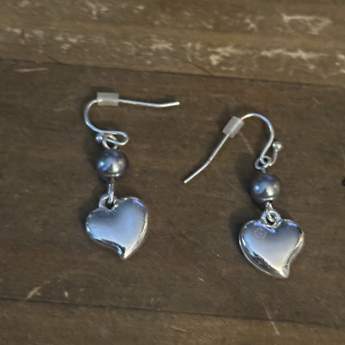 Other Silver tone paved heart dangle earrings Size ONE SIZE - 3 Thumbnail