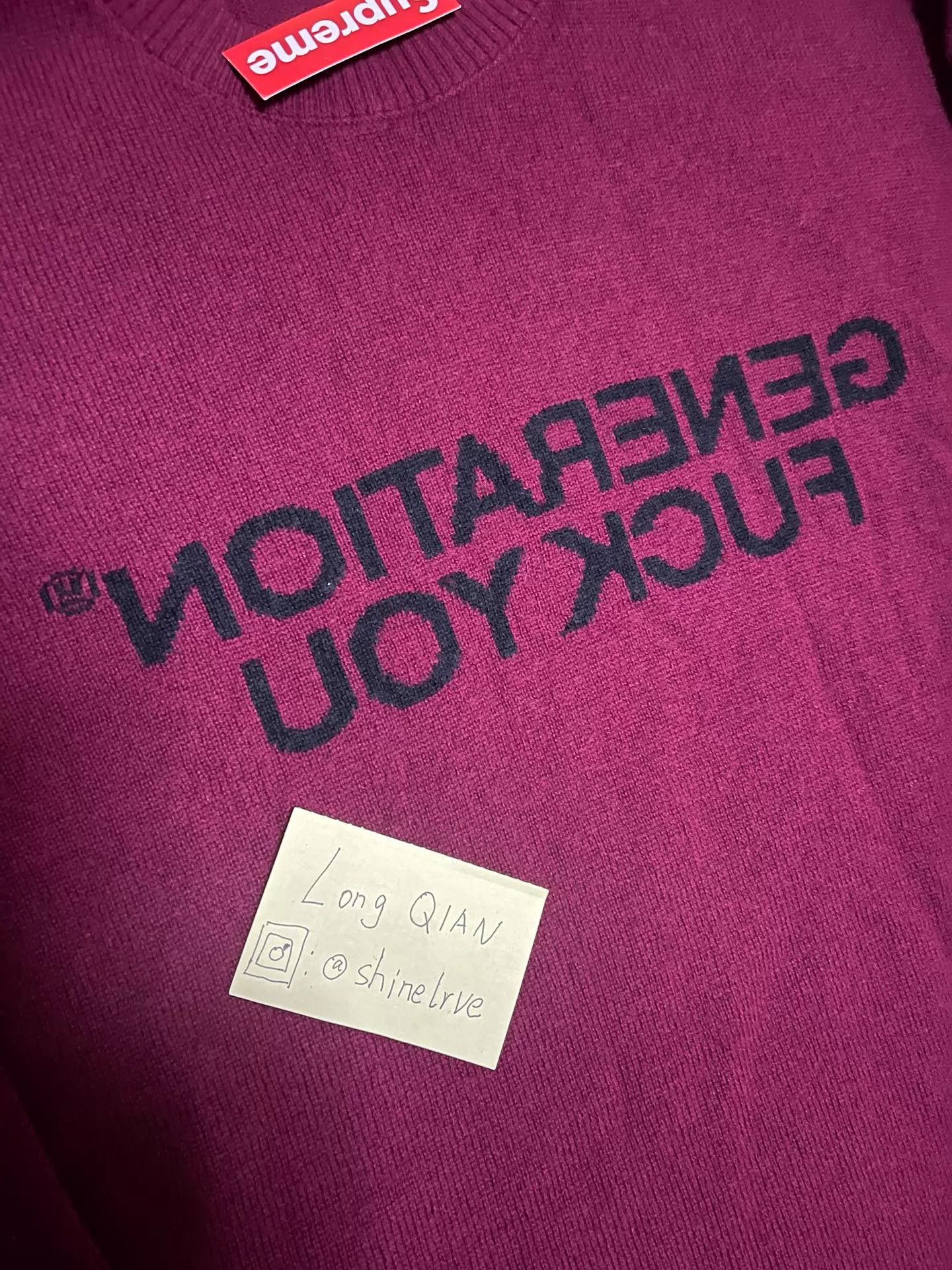 Supreme Supreme UC Wine Red Sweater New w/ Tags Below Retail Size US L / EU 52-54 / 3 - 3 Thumbnail
