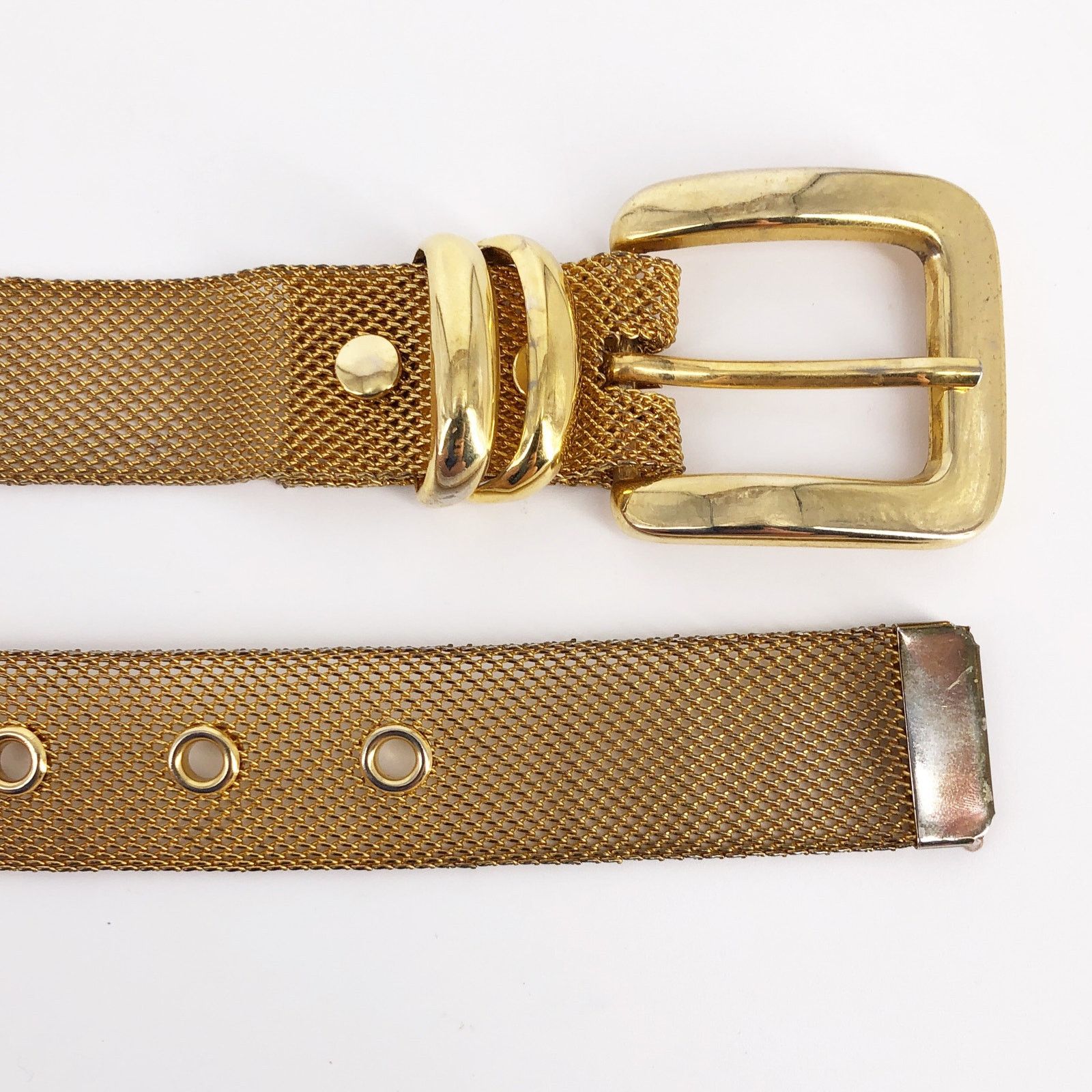 Vintage 90s gold metal mesh belt 1990s vintage Size ONE SIZE - 2 Thumbnail
