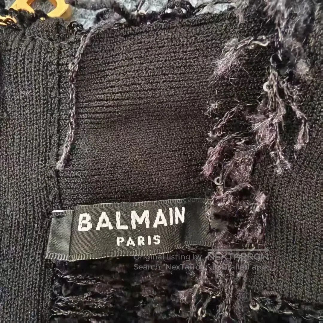 Balmain BALMAIN Button-Embellished Tweed Camisole. Size XXS / US 00 / IT 34 - 4 Thumbnail