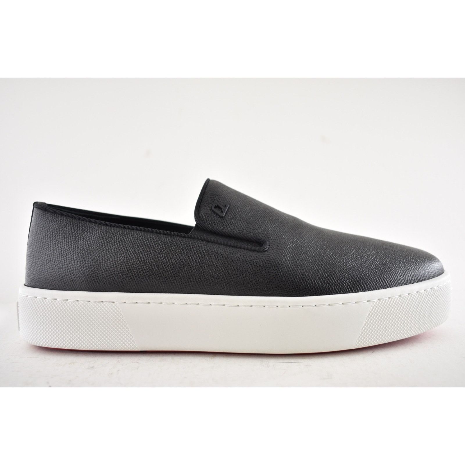 Christian Louboutin Christian Louboutin Mens Boatissimo Flat Black Leather Size US 9 / EU 42 - 2 Thumbnail