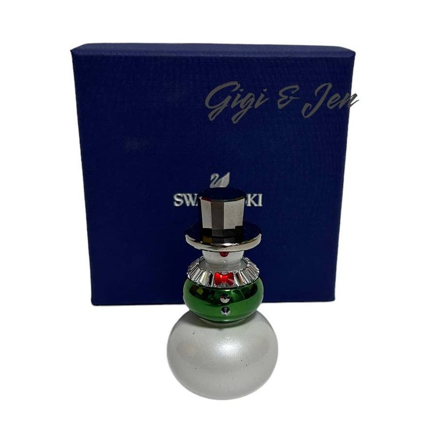 Swarovski Swarovski Holiday Cheers Snowman, Green, Figurine Christmas Size ONE SIZE - 5 Thumbnail