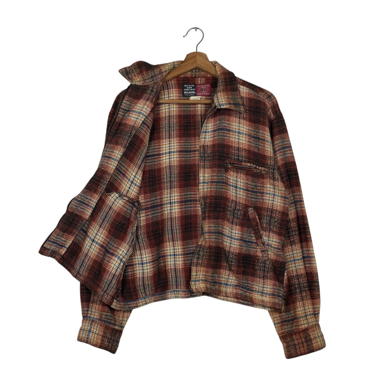 Japanese Brand 📌Hard Core Tough Wear Big John Zipper Worker Jacket Tartan Size US M / EU 48-50 / 2 - 12 Thumbnail